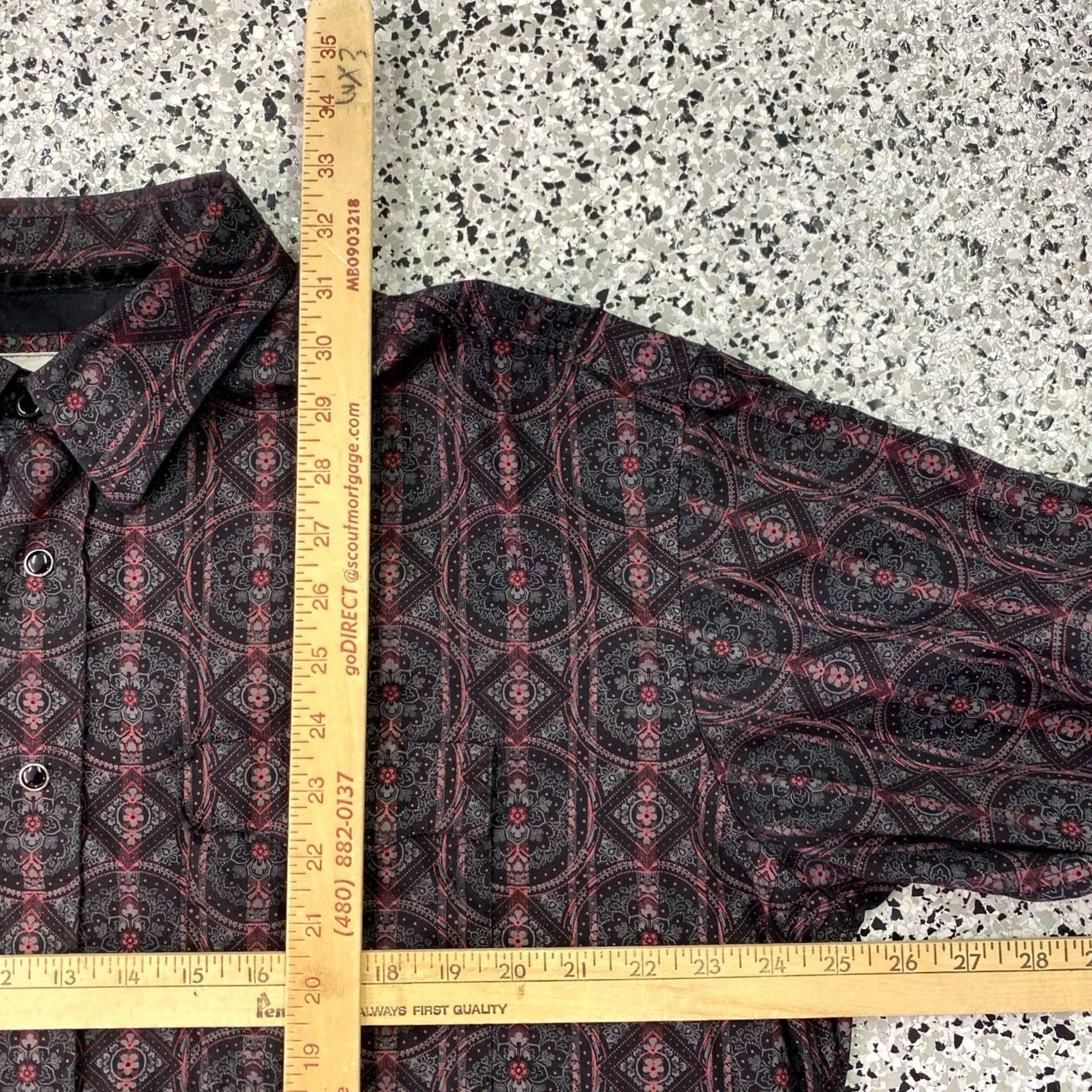 Vintage VINTAGE Panhandle Rough Stock Shirt Pink Paisley Western Pearl Snap Long Sleeve Mens XL Size US XL / EU 56 / 4 - 3 Thumbnail