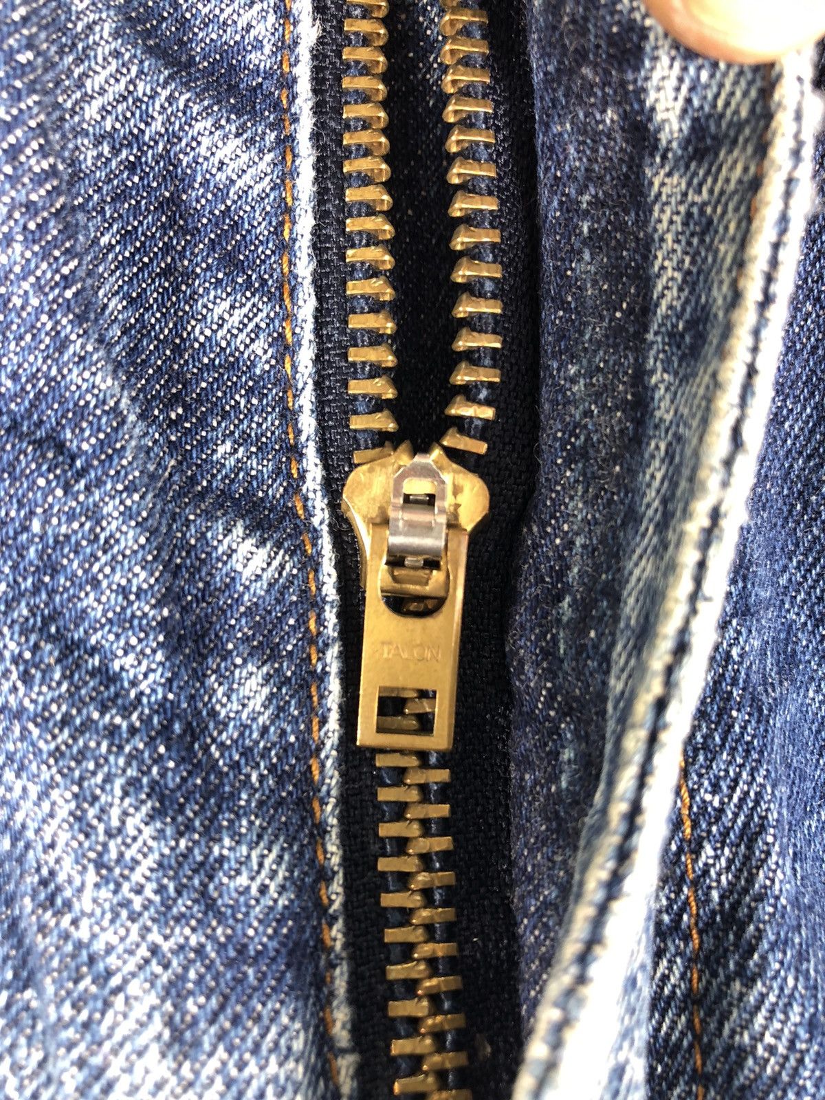 Levi's Vintage 90's LEVI'S 502 Big E Talon Zipper Redline Selvedge Size US 30 / EU 46 - 13 Thumbnail