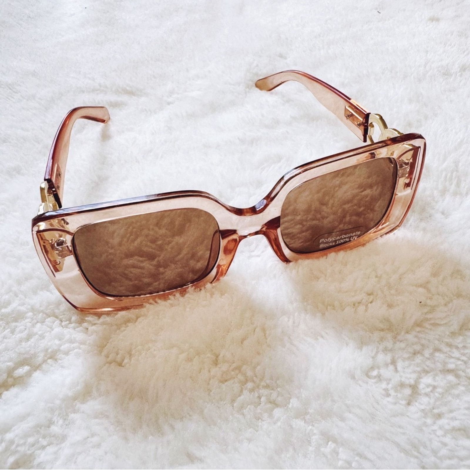 Other Camille Clear Coral Oversized Square Sunglasses Size ONE SIZE - 6 Thumbnail