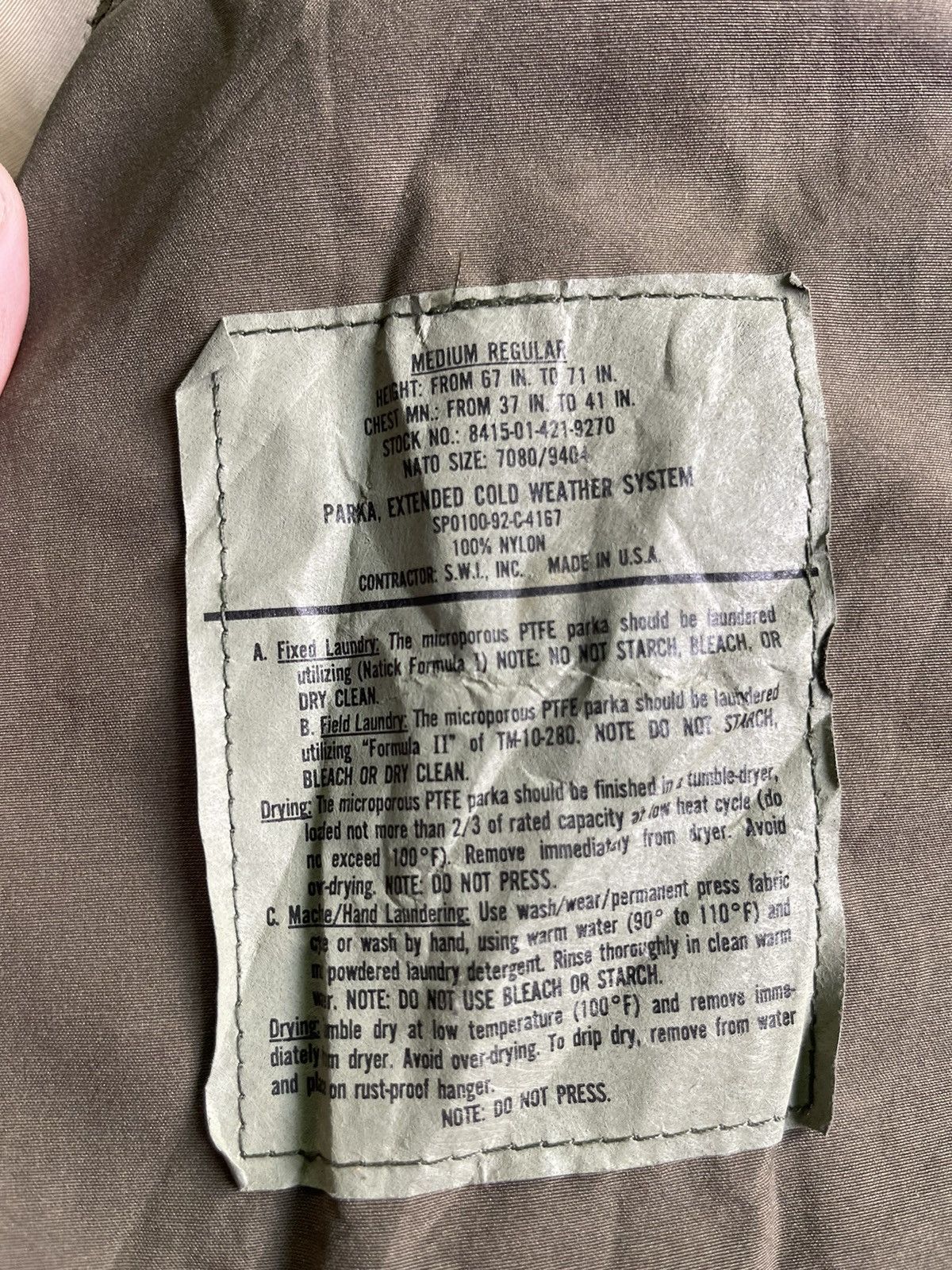 Vintage 1992 US Military ECWCS Gen 1 Cold Weather Jacket Size US L / EU 52-54 / 3 - 3 Thumbnail