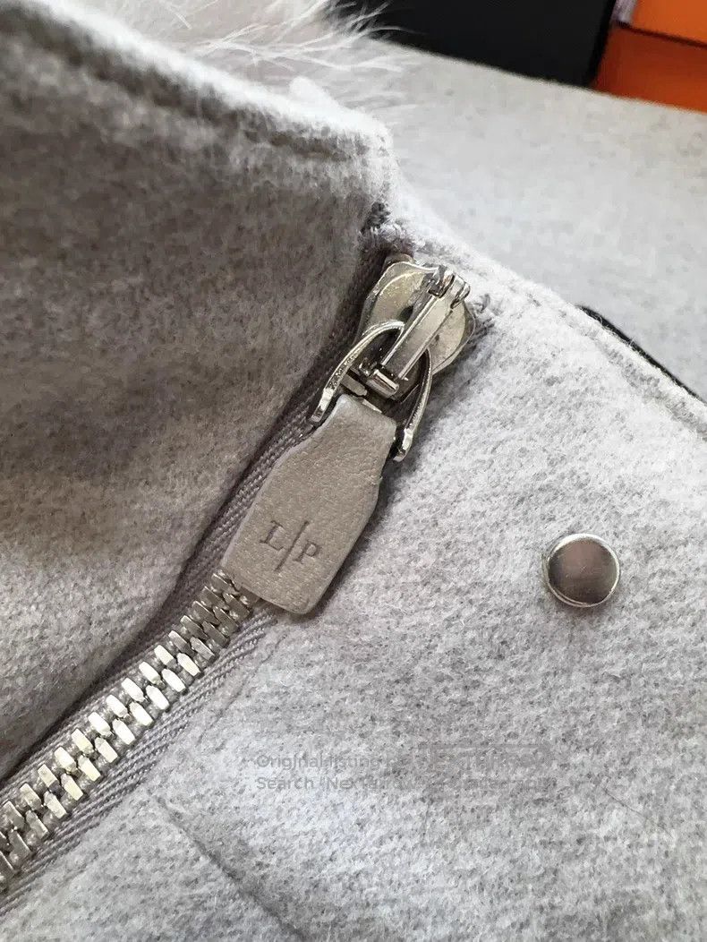 Loro Piana Loro Piana Fur Collar, Grey Wool Cotton Coat Jacket Size XS / US 0-2 / IT 36-38 - 6 Thumbnail