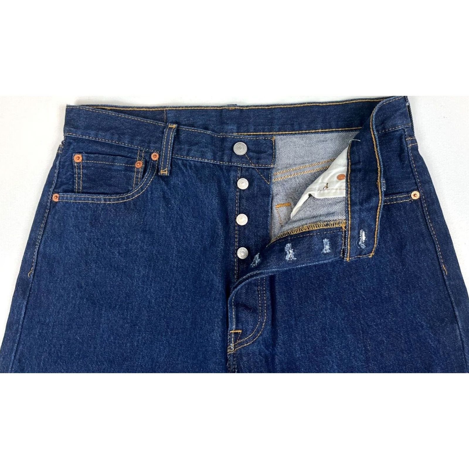 Levi's Levi's 501 Jeans Straight Denim Dark Blue 36x30 Men’s Jeans Regular Modern 5-Pocket Belt Loops Pants Size US 36 / EU 52 - 3 Thumbnail