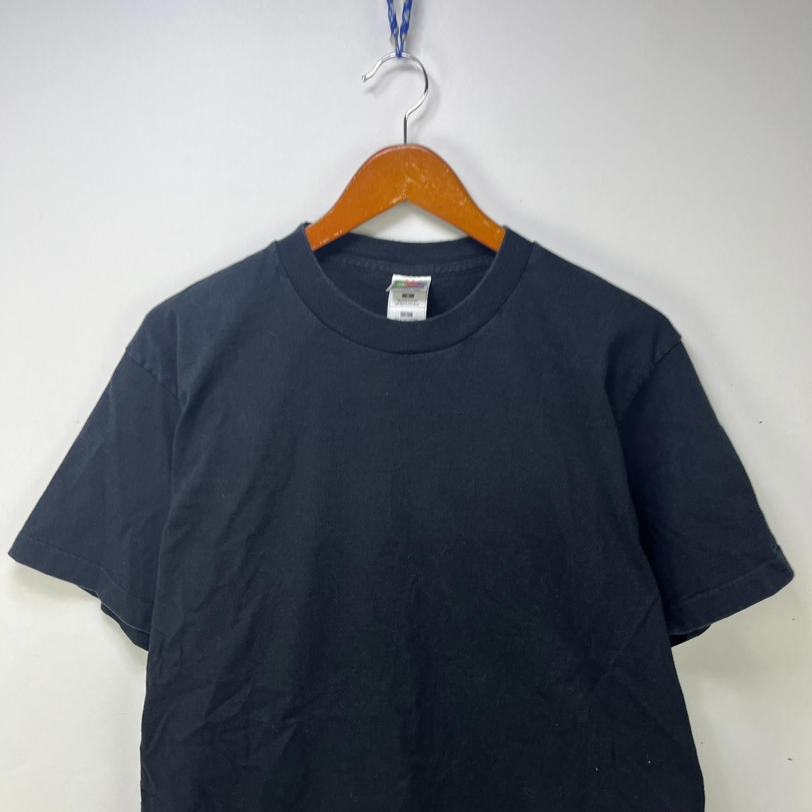 Fruit Of The Loom Vintage Blank Black Single Stitch Shirt Large Fruit Loom Size US L / EU 52-54 / 3 - 2 Thumbnail