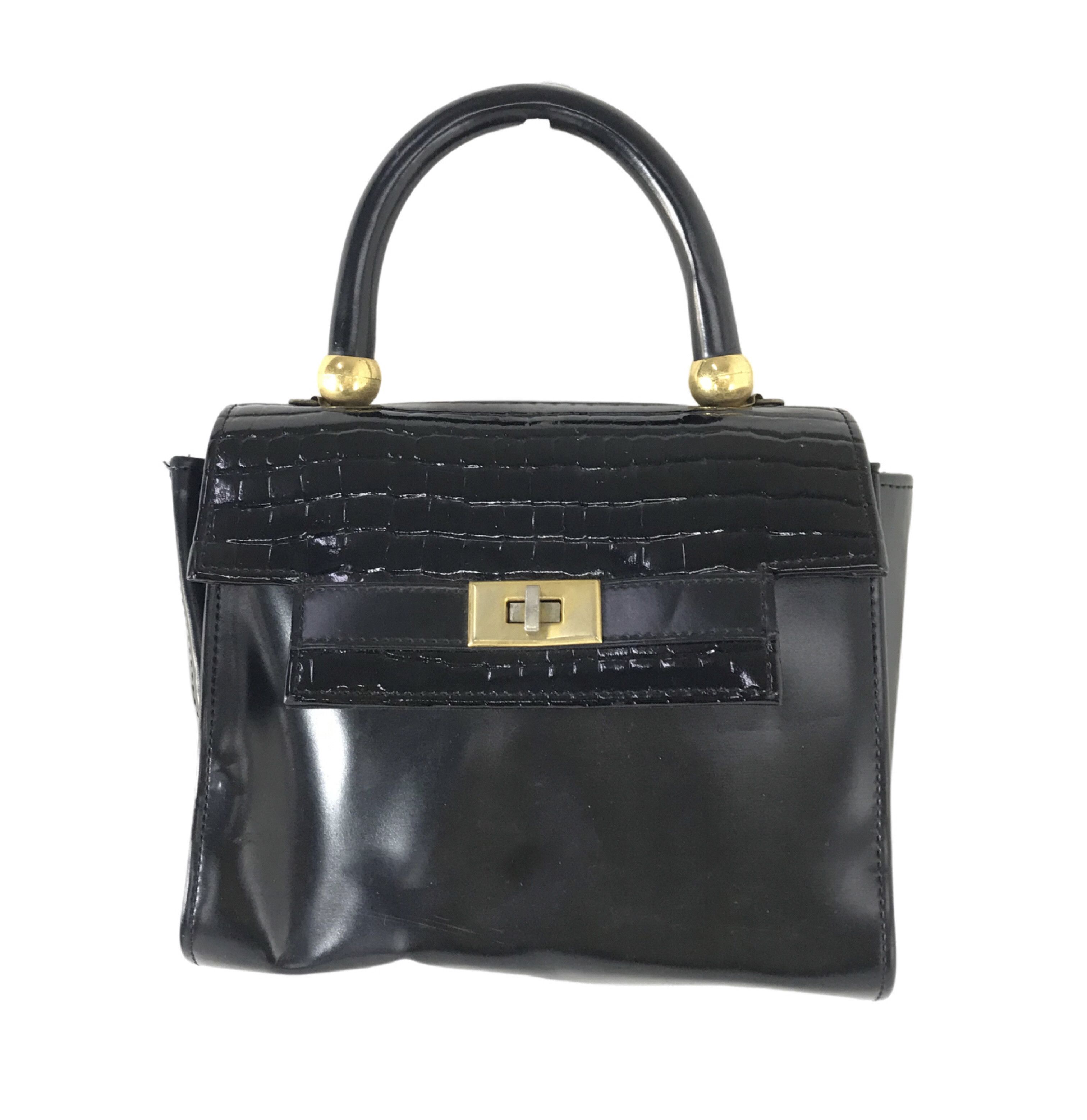 Japanese Brand 90s Japanese Brand Black Crocs Leather Hand Bag Size ONE SIZE - 1 Thumbnail