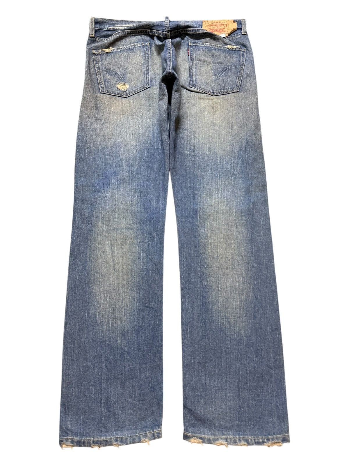 Levi's Vintage Y2K Levis 505 Mud Wash Faded Clawmark Distressed Size US 34 / EU 50 - 2 Thumbnail