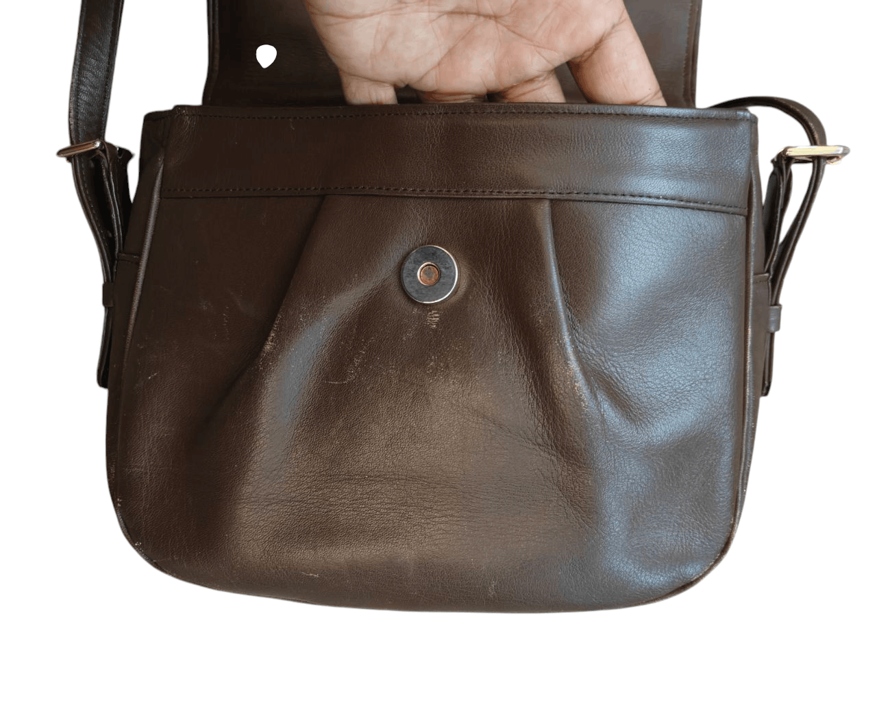Leather 80s Vintage Pierre Cardin Leather Sling Bag Size ONE SIZE - 6 Thumbnail