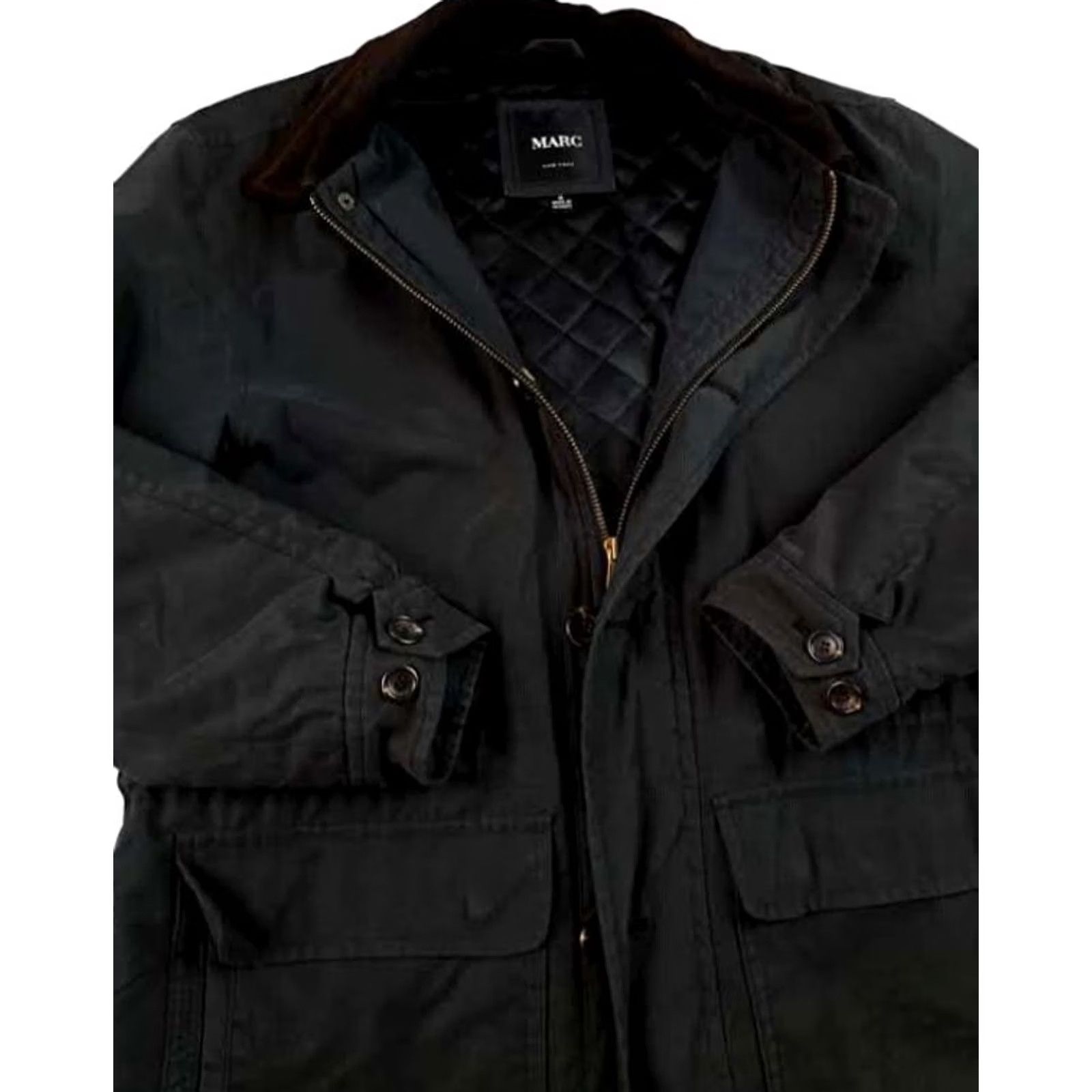 Vintage Marc New York Coat Barn Nylon Quilted Insulated Small Full Zip&Button Men Urban Outdoors Size US S / EU 44-46 / 1 - 5 Thumbnail