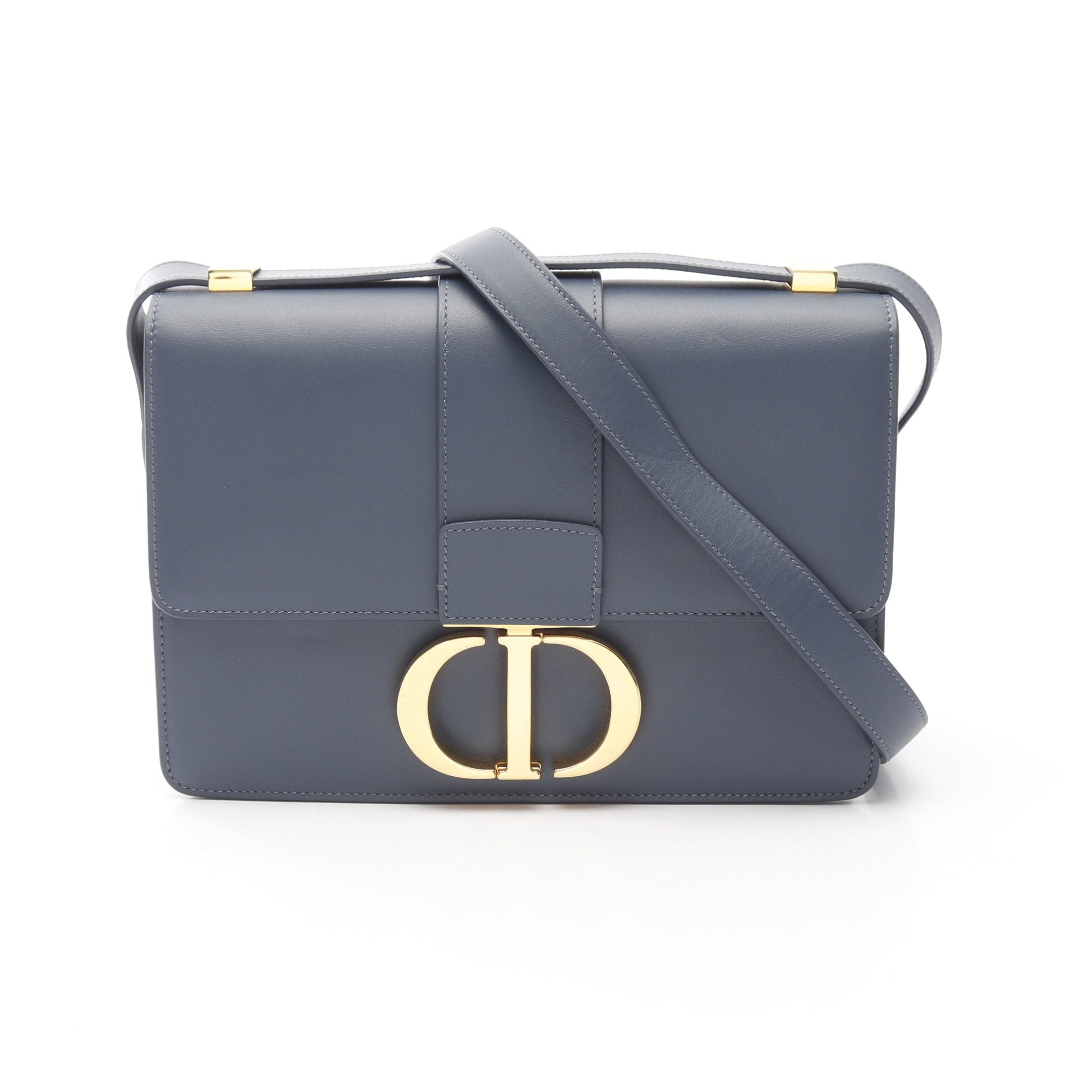 Dior Dior 30 Montaigne Shoulder Bag Leather Blue Gray Size ONE SIZE - 1 Thumbnail