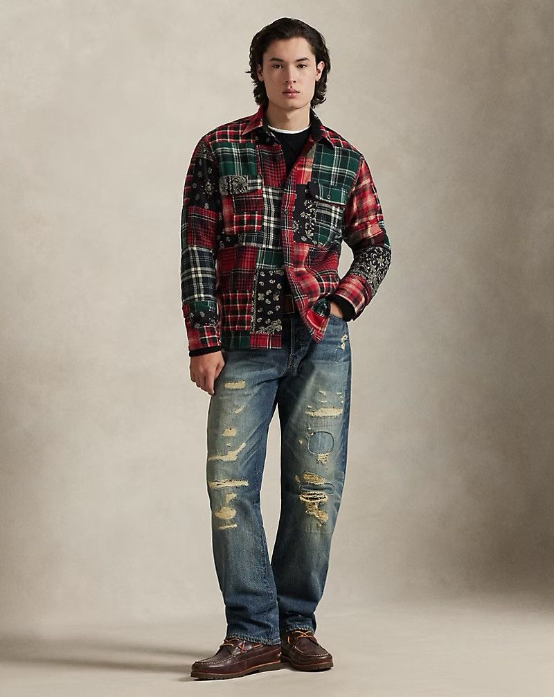 Polo Ralph Lauren Polo Ralph Lauren Classic Fit Patchwork Flannel Workshirt Size US L / EU 52-54 / 3 - 1 Thumbnail