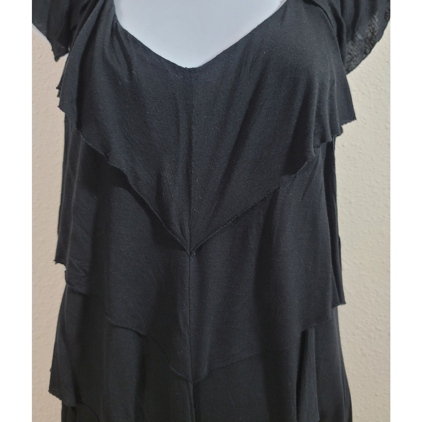Other Cabi Black Multi Tiered Ruffled Top Medium Soft Flowy Size M / US 6-8 / IT 42-44 - 6 Thumbnail