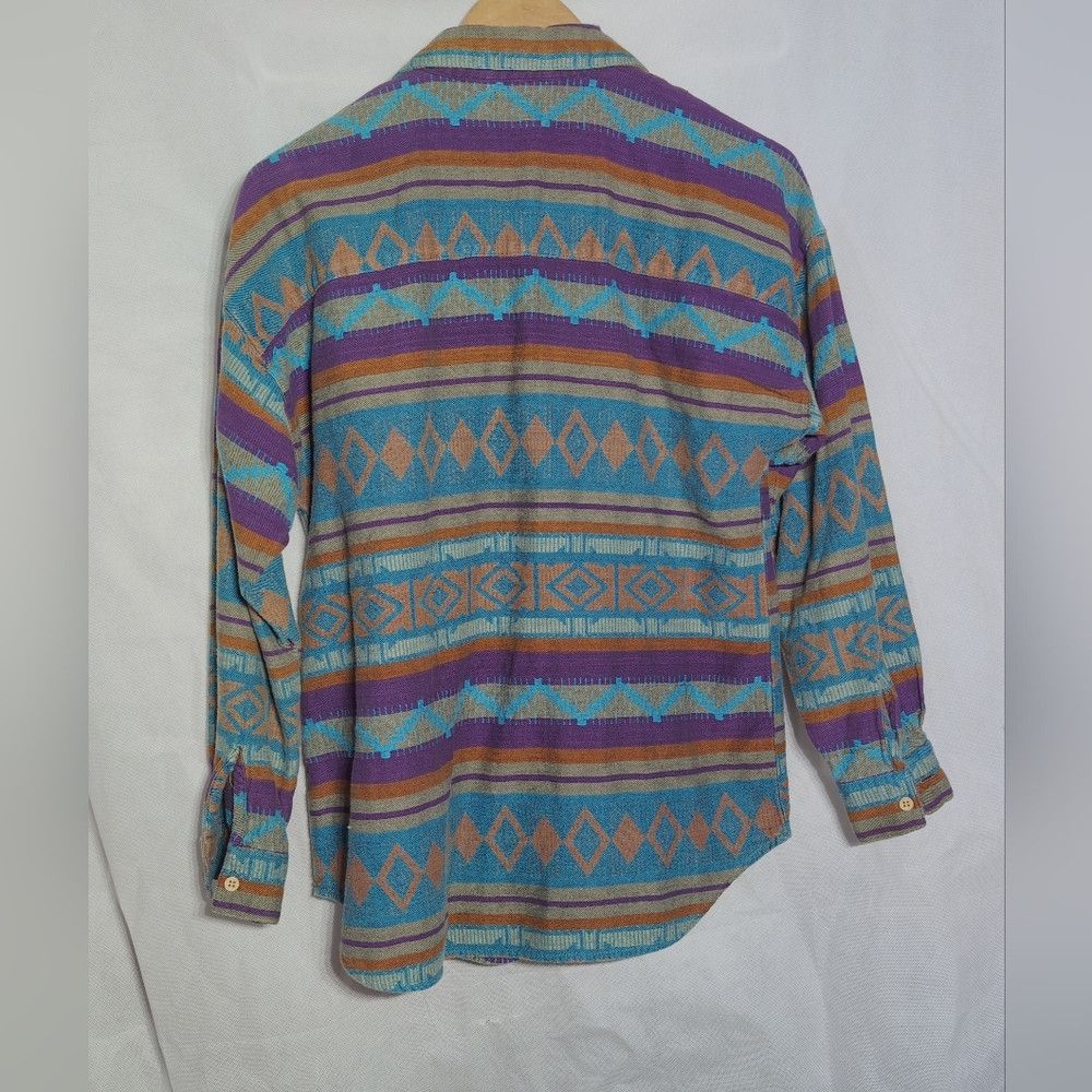 Other Vintage CM Company Sz M Aztec Southwest Woven Pattern Shirt Size M / US 6-8 / IT 42-44 - 3 Thumbnail