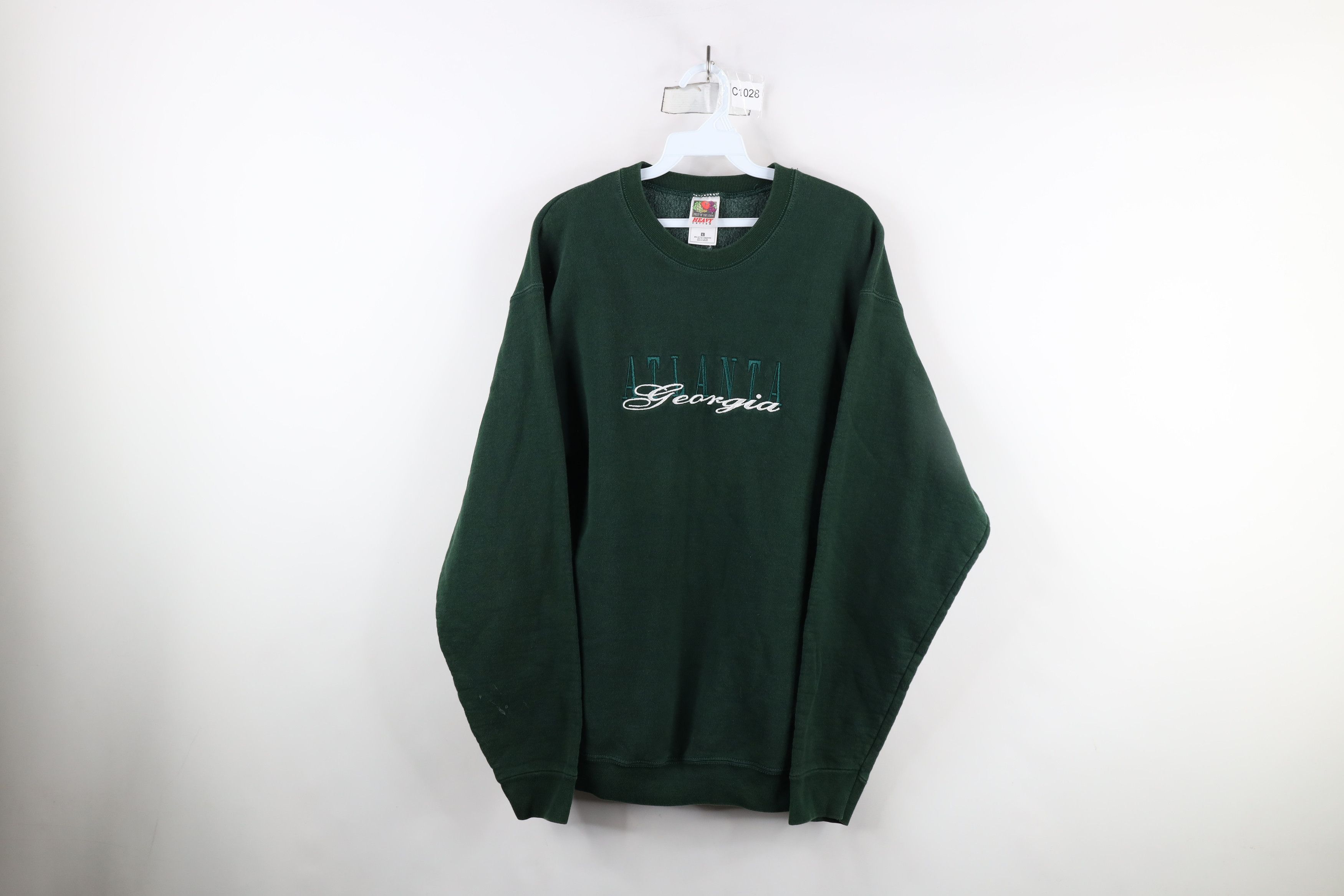 Vintage Vintage 90s Streetwear Script Atlanta Georgia Sweatshirt Size US L / EU 52-54 / 3 - 1 Thumbnail
