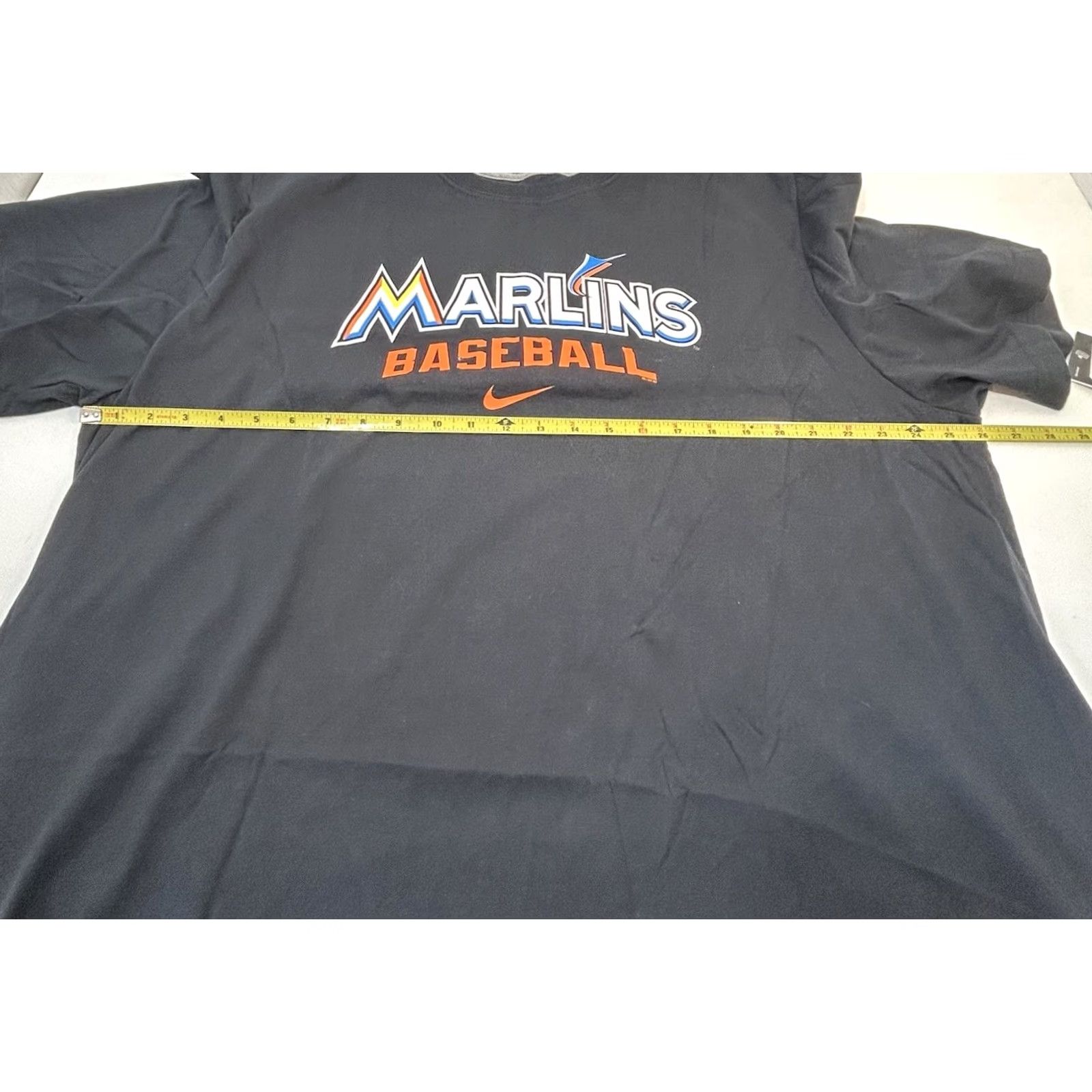 Nike Nike Miami Marlins Shirt Men 3XL Black Logo Baseball Short Sleeve Modern Crew Neck NWT Dead Stock 2012 Size US XXL / EU 58 / 5 - 6 Thumbnail