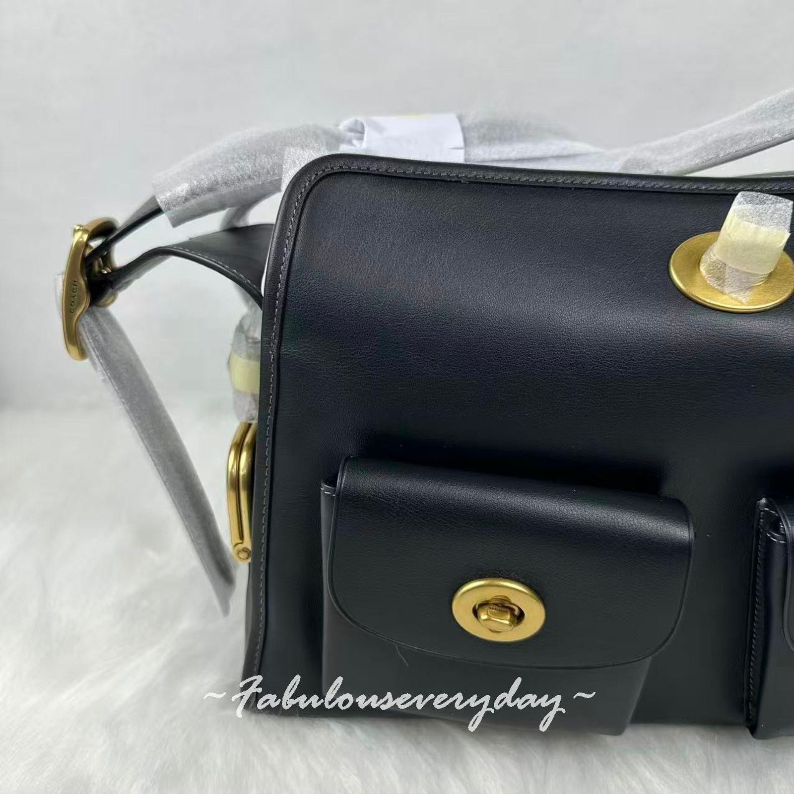 Coach Coach Haversack Bag Shoulder Bag In Leather/Brass/Black Size ONE SIZE - 5 Thumbnail