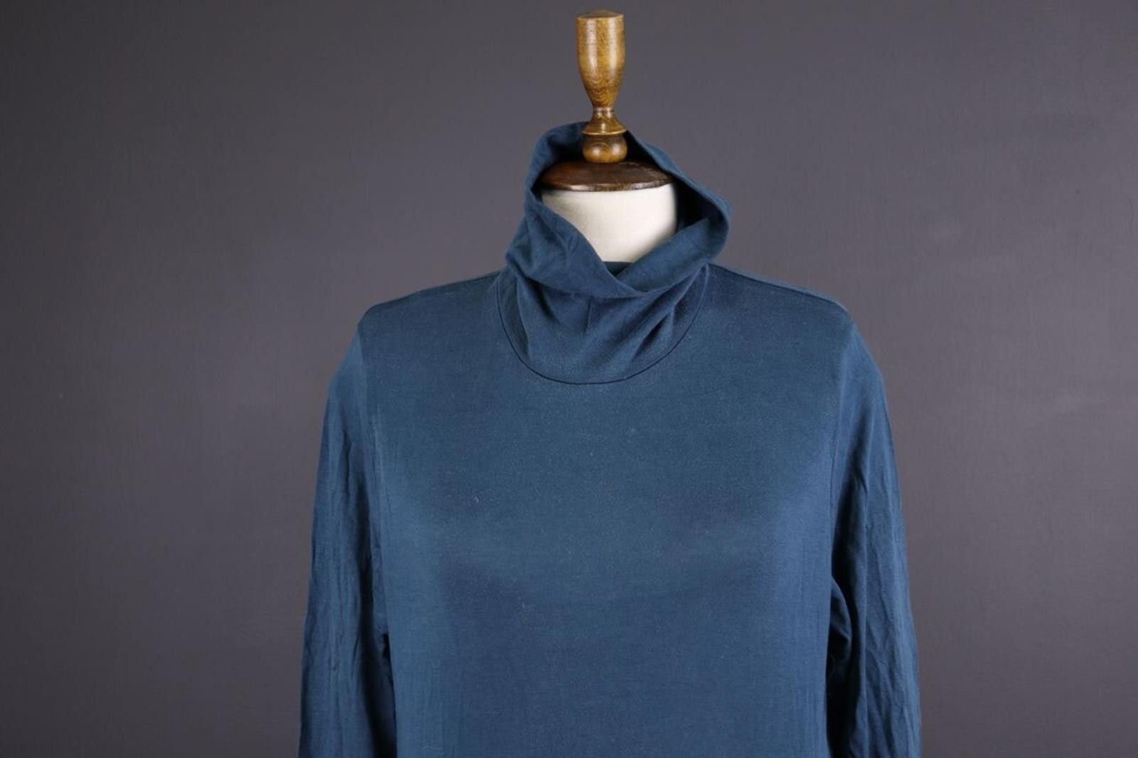 Designer Gudrun Sjoden Blue Bodycon Tunic Blouson Dress Size M Size M / US 6-8 / IT 42-44 - 2 Thumbnail