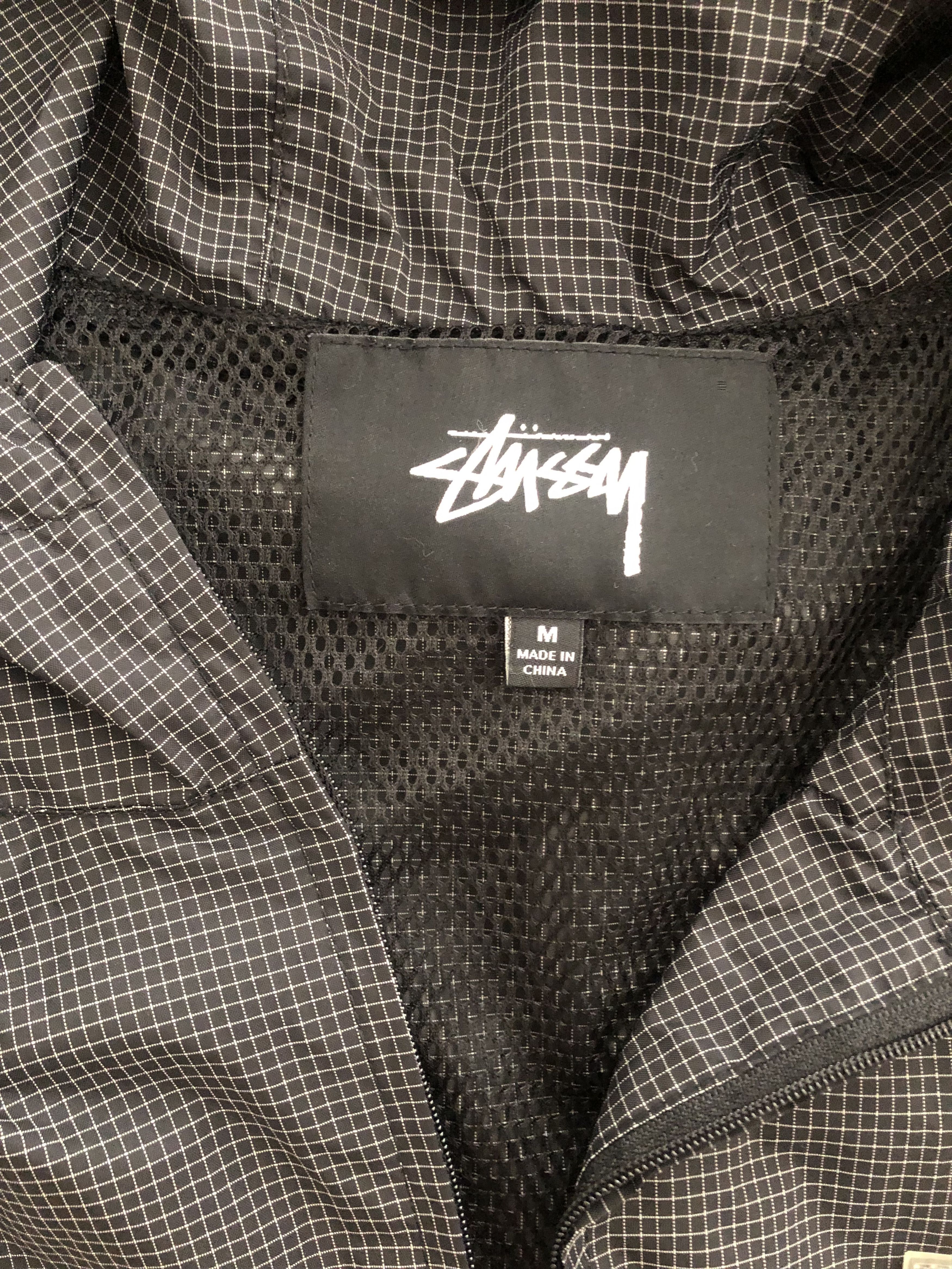 Stussy Windbreaker - 1/2 Zip Hooded Pullover Black Nylon Jacket Size US M / EU 48-50 / 2 - 2 Thumbnail