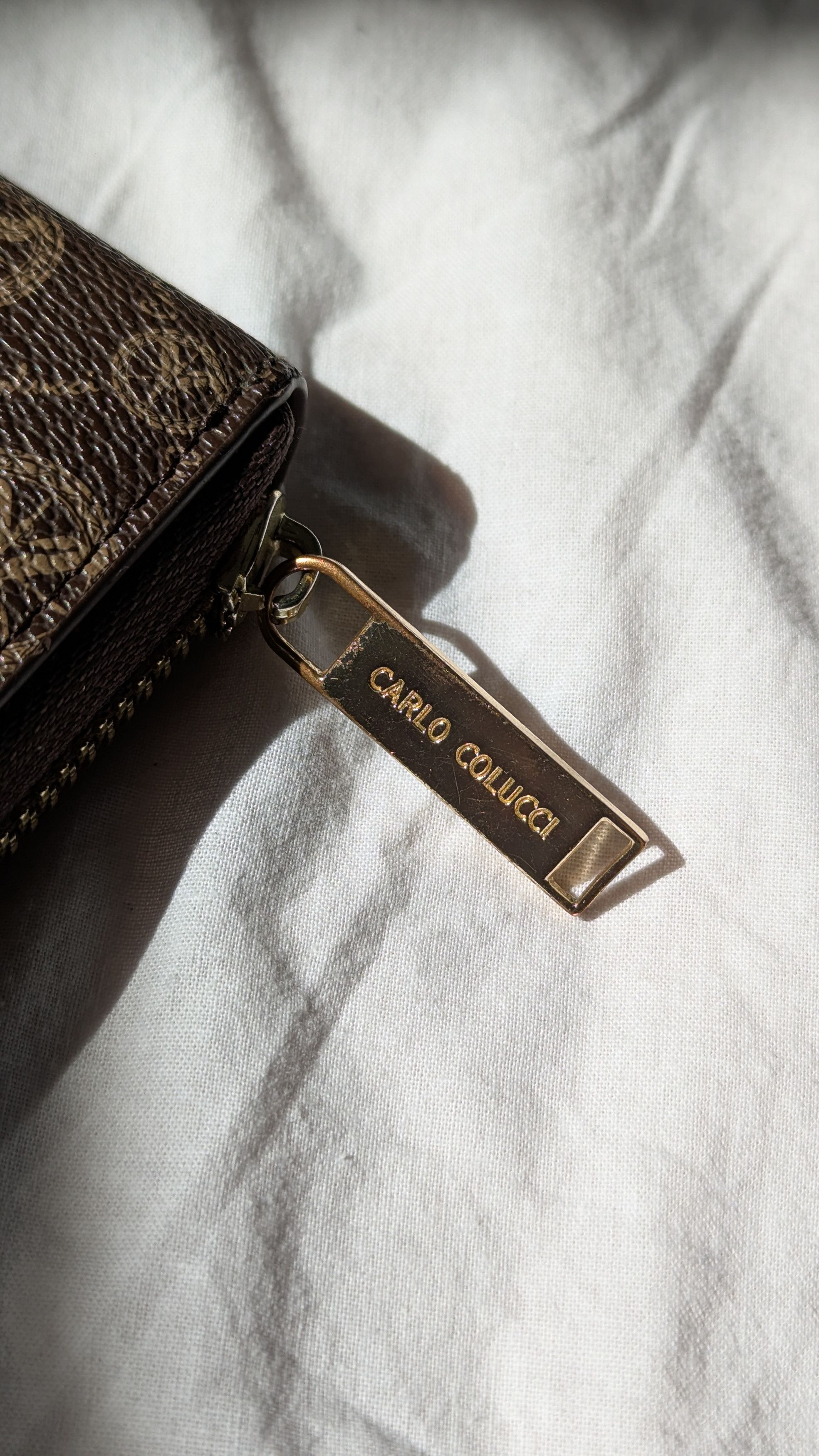 Carlo Colucci Carlo Colucci Logo Wallet Vintage Peace Print Brown Size ONE SIZE - 6 Thumbnail