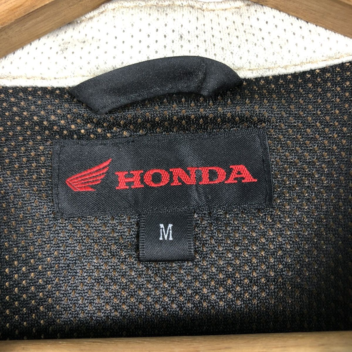 Honda 🔥VINTAGE RACING BIKER JACKET BONDA BIG LOGO SPELL OUT Size US M / EU 48-50 / 2 - 22 Thumbnail