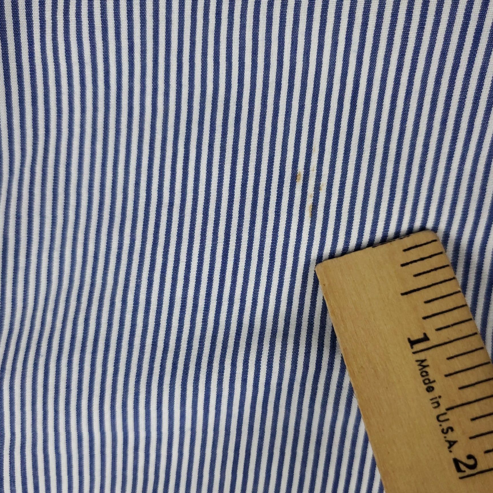 Brooks Brothers VINTAGE Brooks Brothers Dress Shirt Men 17 Blue Striped Button-Down Long Sleeve Business Formal Casual Wedding Size 46R - 3 Thumbnail