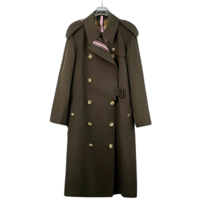 Burberry Burberry Rainbow Striped Green Trench Coat Size L / US 10 / IT 46 - 1 Thumbnail