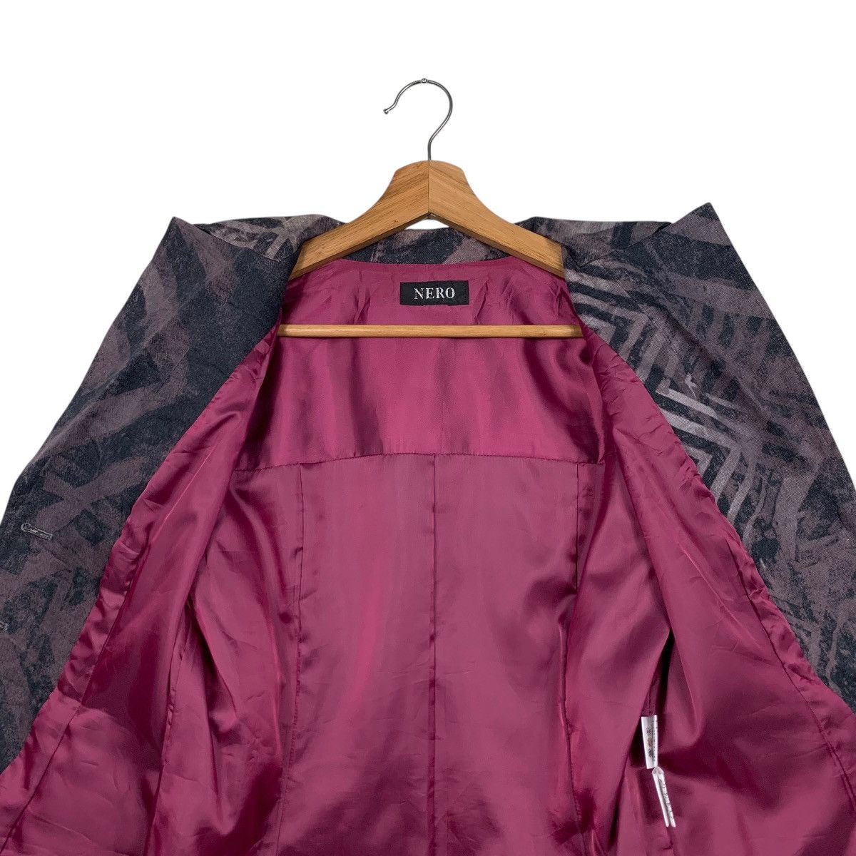 Japanese Brand NERO Made in Japan Fullprint Cropped Blazer Jacket #1621-C72 Size M / US 6-8 / IT 42-44 - 12 Thumbnail