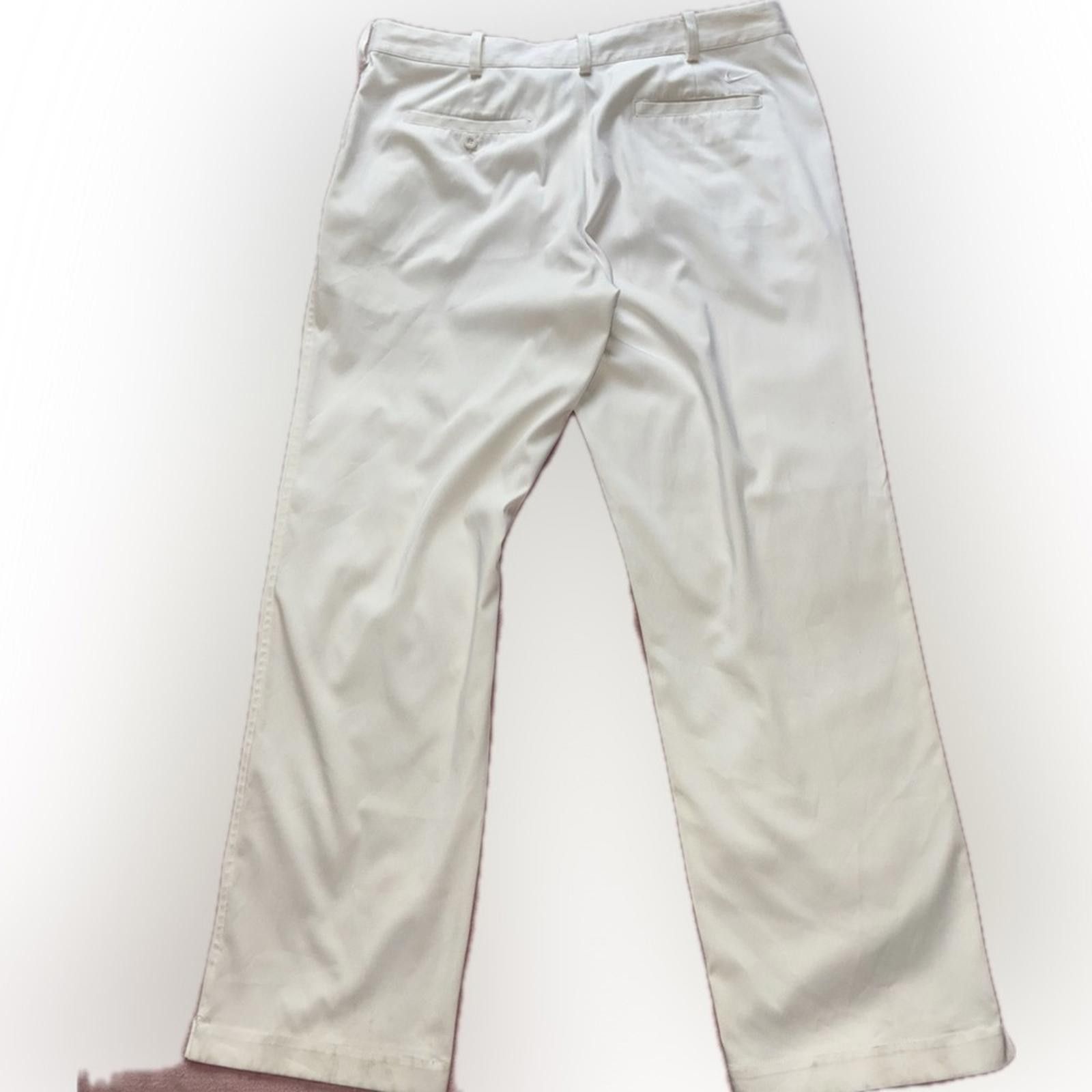 Nike Nike Golf Dri-FIT Men’s Flat Front Pants - 36x32 White Size US 36 / EU 52 - 3 Thumbnail