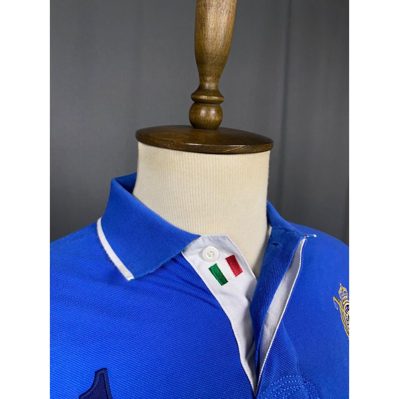 Hackett Hackett "Italia" Big Logo Men's Blue Polo T-Shirt Size M Size US M / EU 48-50 / 2 - 6 Thumbnail