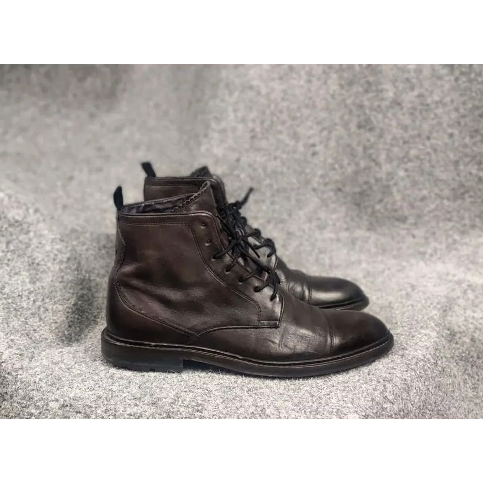 Oliver Sweeney Oliver Sweeney Design Derby Boots Men Leather Brown Dip Dyed Calf Leather Derby Combat Lace Up Boots - Size 10.5 USA - Brown Leather Upper Size US 11 / EU 44 - 2 Thumbnail