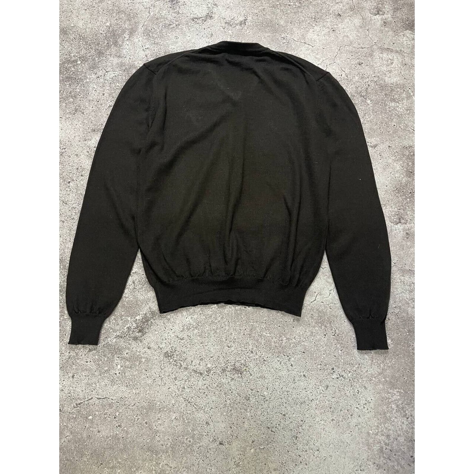 Versace × Vintage Vintage Versace Black Sweater Merino Logo Embroidery Neck S Size US S / EU 44-46 / 1 - 5 Thumbnail