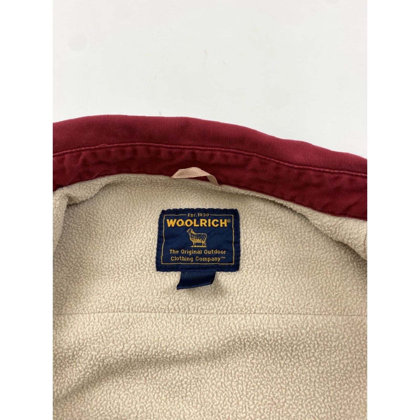 Vintage VINTAGE Woolrich Jacket Red L Womens Overcoat Button Up (Missing Buttons) Size L / US 10 / IT 46 - 7 Thumbnail