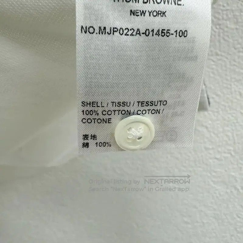 Thom Browne Thom Browne White Short Sleeve Polo Shirt . Size US L / EU 52-54 / 3 - 5 Thumbnail
