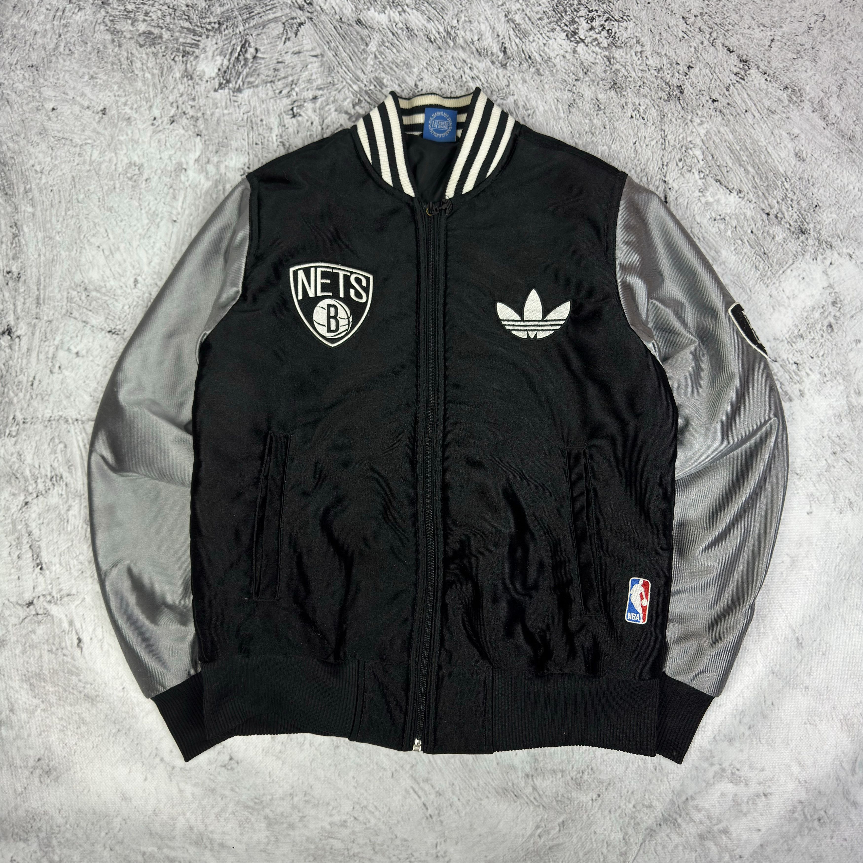Adidas Adidas Brooklyn Nets Basketball Full Zip Bomber Jacket Size M / US 6-8 / IT 42-44 - 2 Thumbnail