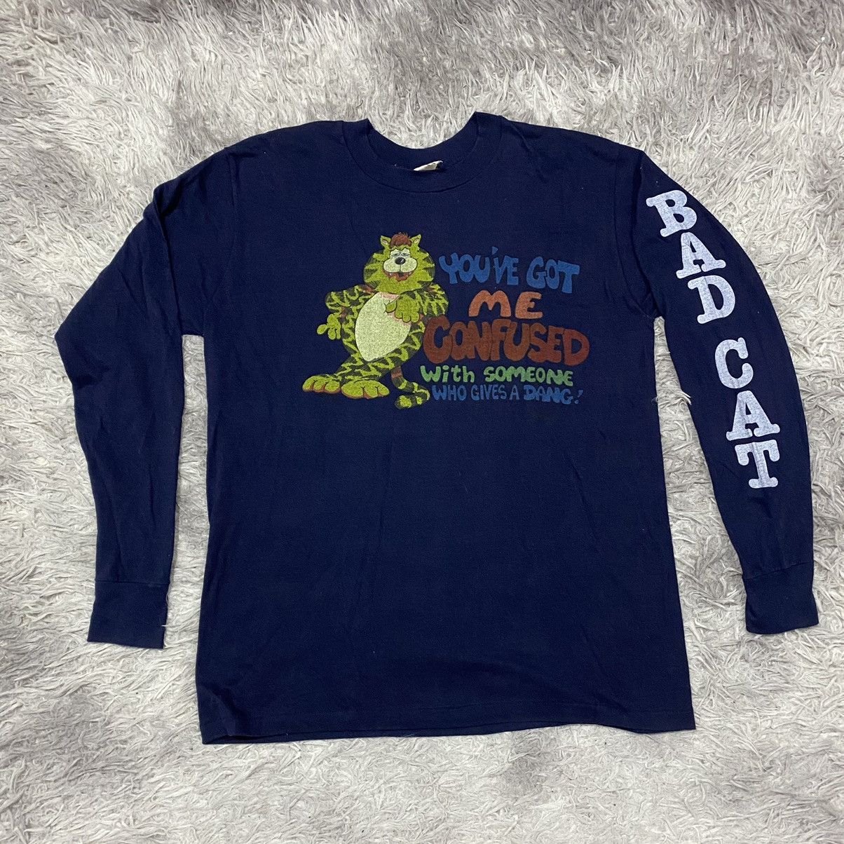 E.T. Wright × Vintage Vintage bad cat longsleeve Size US L / EU 52-54 / 3 - 1 Thumbnail