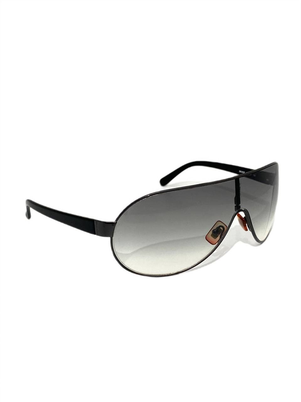 Miu Miu Miu Miu Logo Pilot Shield Retro Black Sunglasses Vintage Y2K Size ONE SIZE - 1 Thumbnail