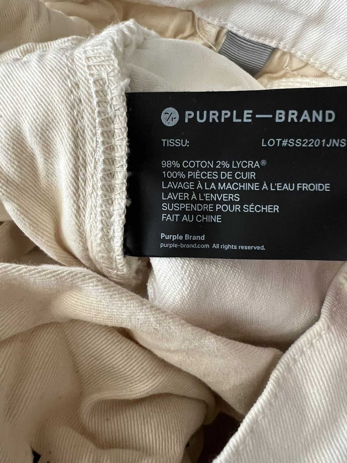Purple Purple Brand Jeans Mens Slim Fit White P001 $265 Size 30/30 Size US 30 / EU 46 - 8 Thumbnail