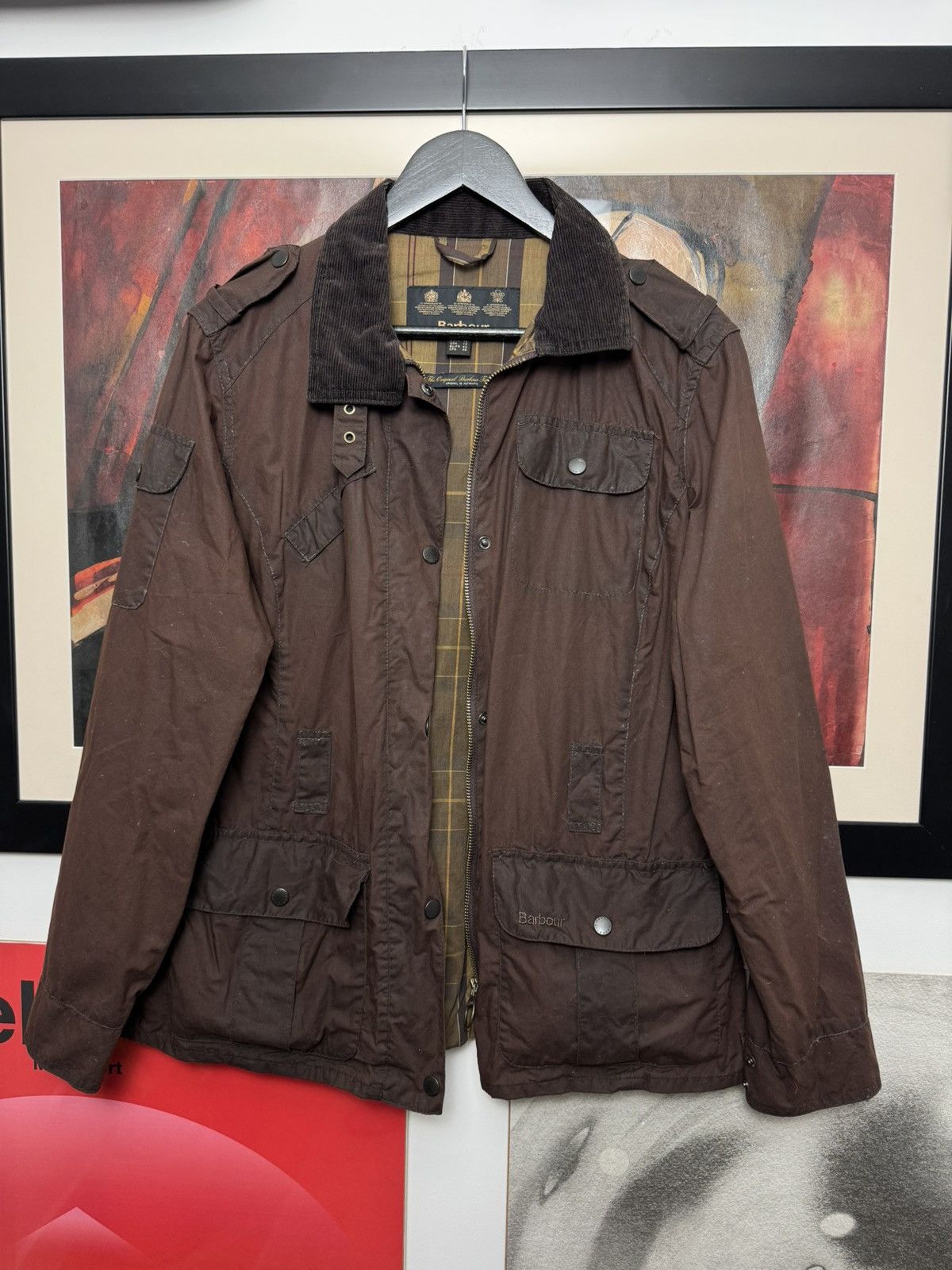 Barbour Vintage Barbour Waxed Jacket Brown Casual Hype Rare Archive Size US S / EU 44-46 / 1 - 2 Thumbnail