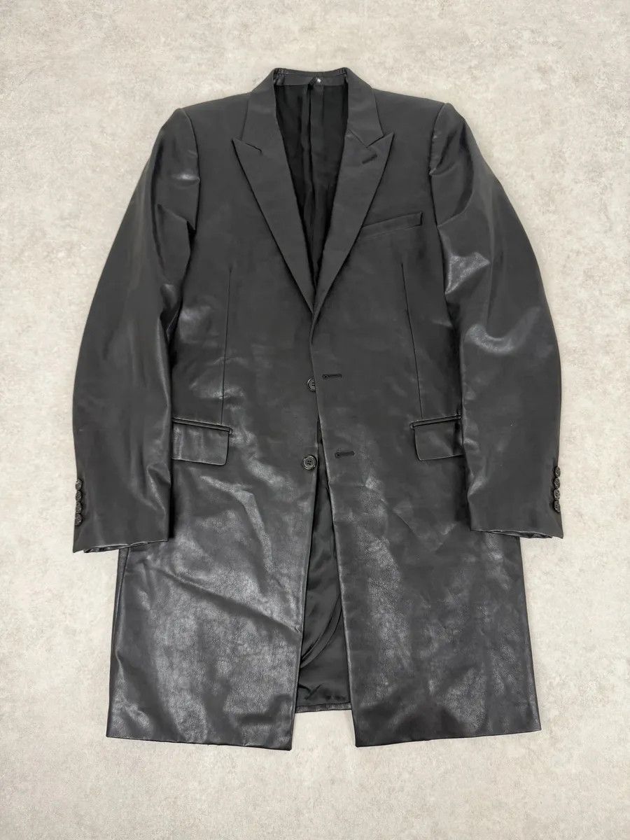 Dior AW2003 Dior PVC Black Luster Obscure Trench Coat by Hedi Slimane Size US M / EU 48-50 / 2 - 6 Thumbnail