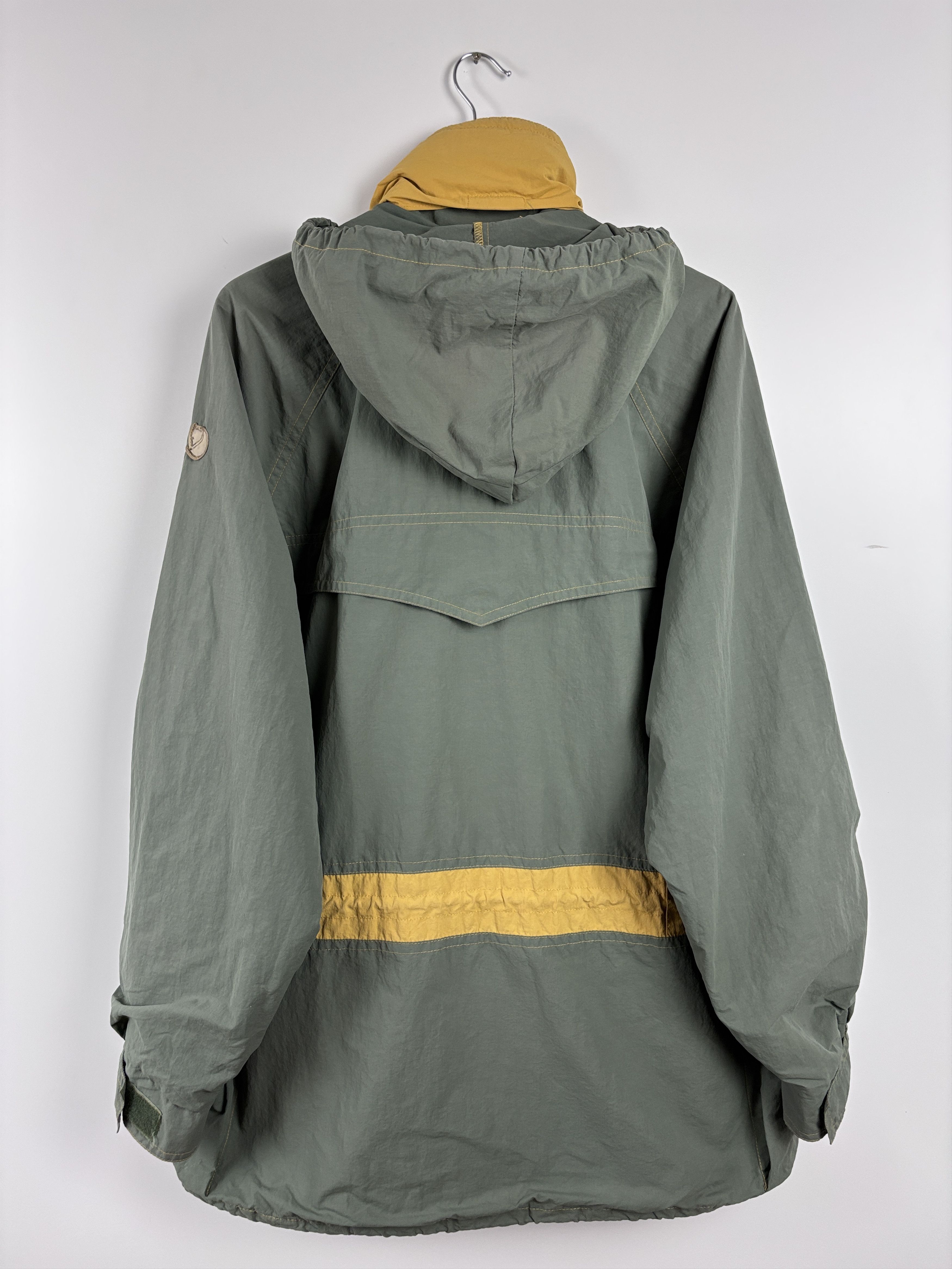 Fjallraven × Vintage Vintage 80s Fjallraven Zip Hooded Jacket Khaki Yellow Size L Size US L / EU 52-54 / 3 - 6 Thumbnail