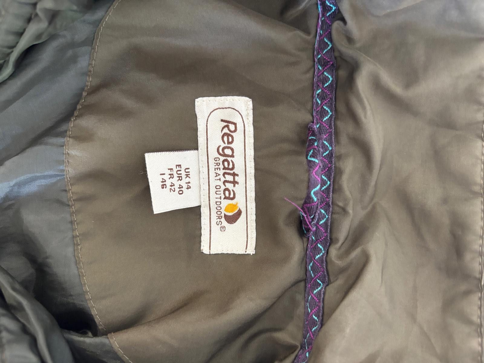 Designer Regatta Brown Quilted Jacket for Outdoors Womens Size 14 Size L / US 10 / IT 46 - 4 Thumbnail