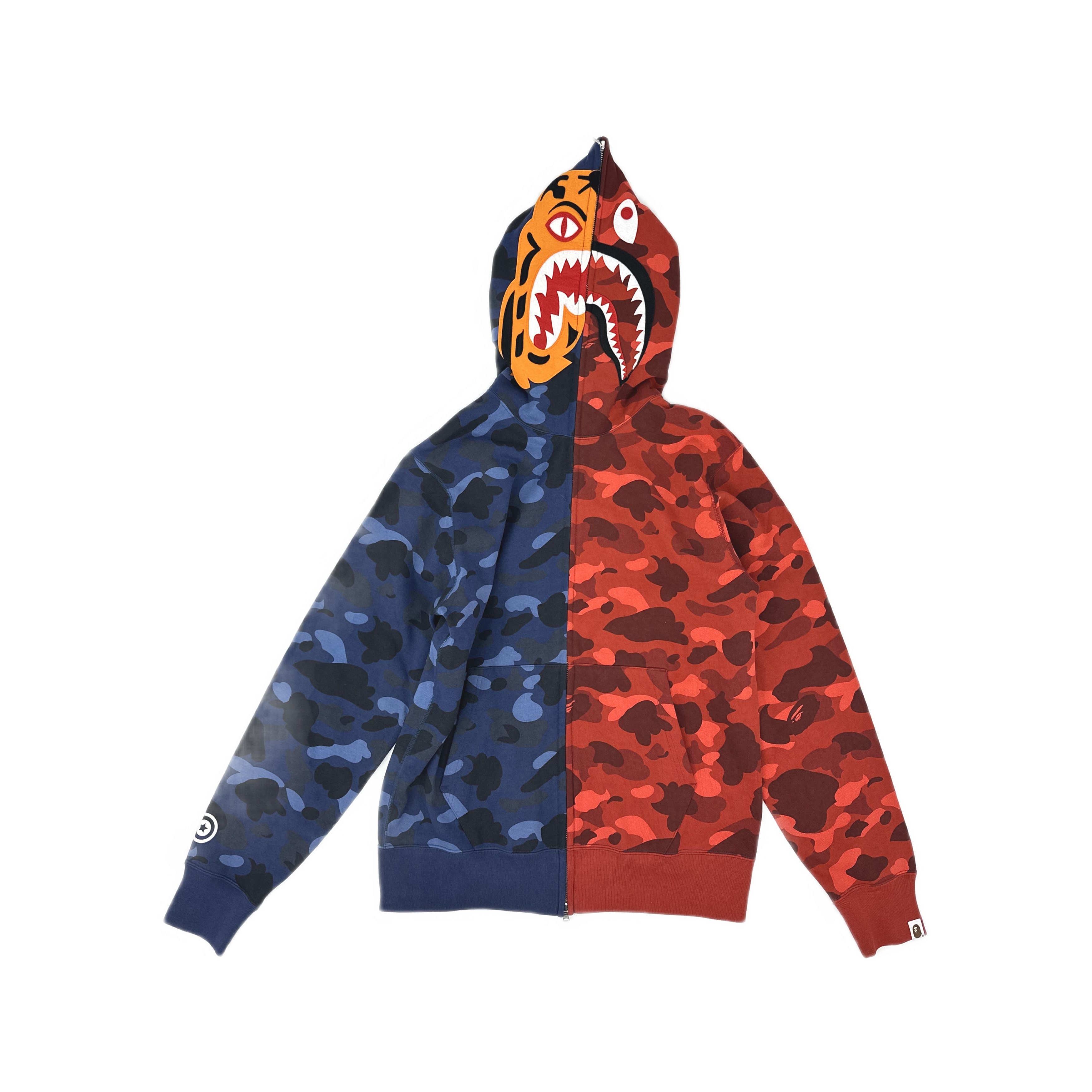 Bape Bape ABC Camo Hello Kitty Shark Zip Up Hoodie Green Size XL