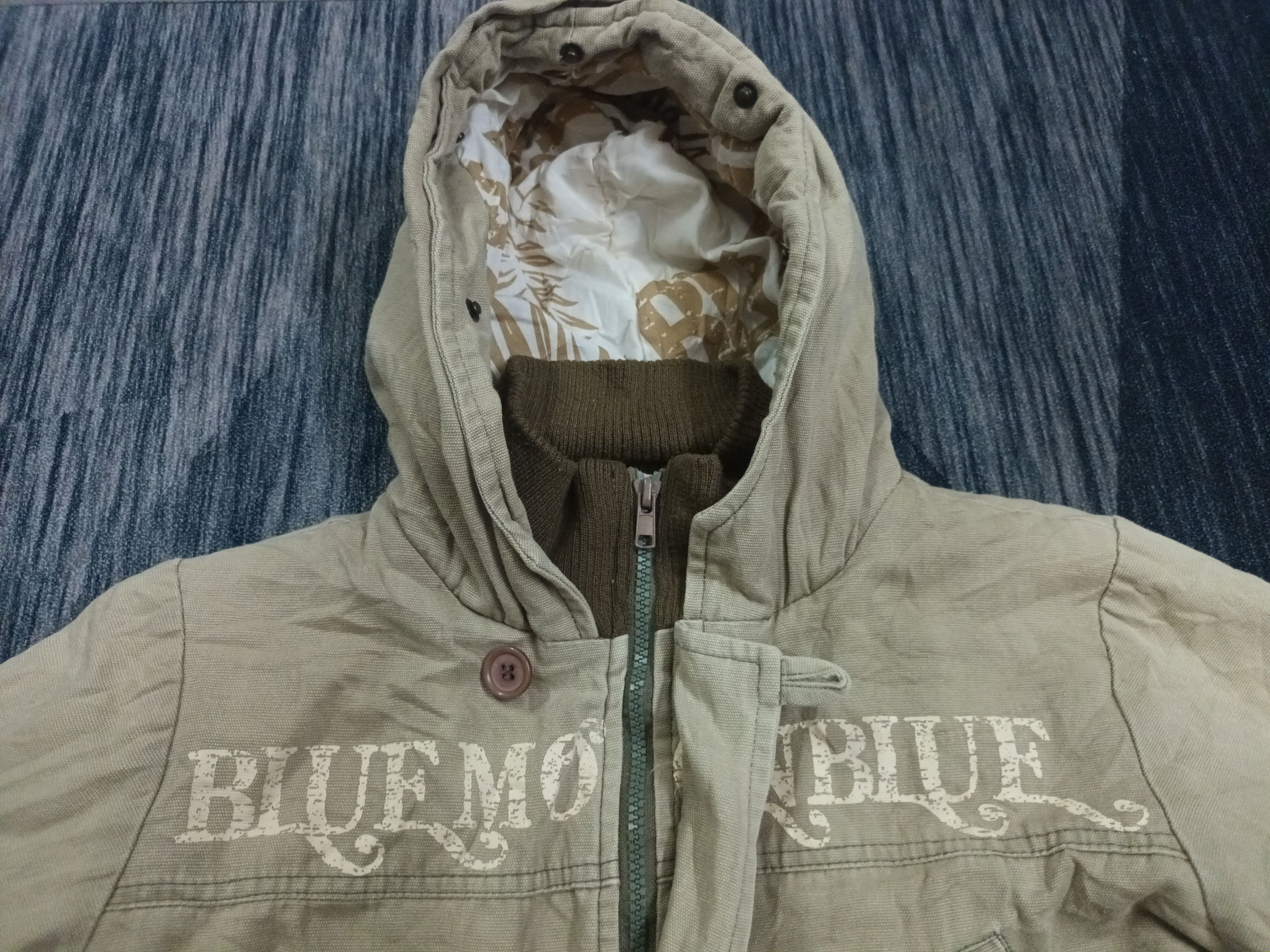 Other 🔥 BLUE MOON BLUE ALOHA HAWAII HOODIE JACKET Size US M / EU 48-50 / 2 - 10 Thumbnail