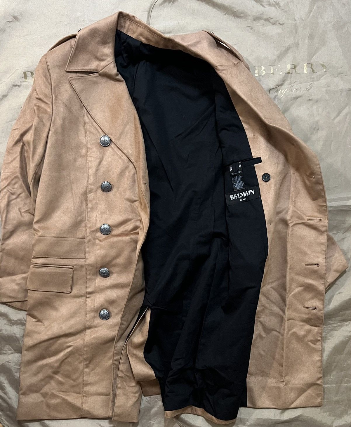 Balmain Balmain - Slim-Fit Double-Breasted Coat - Camel size 54 Size US L / EU 52-54 / 3 - 5 Thumbnail