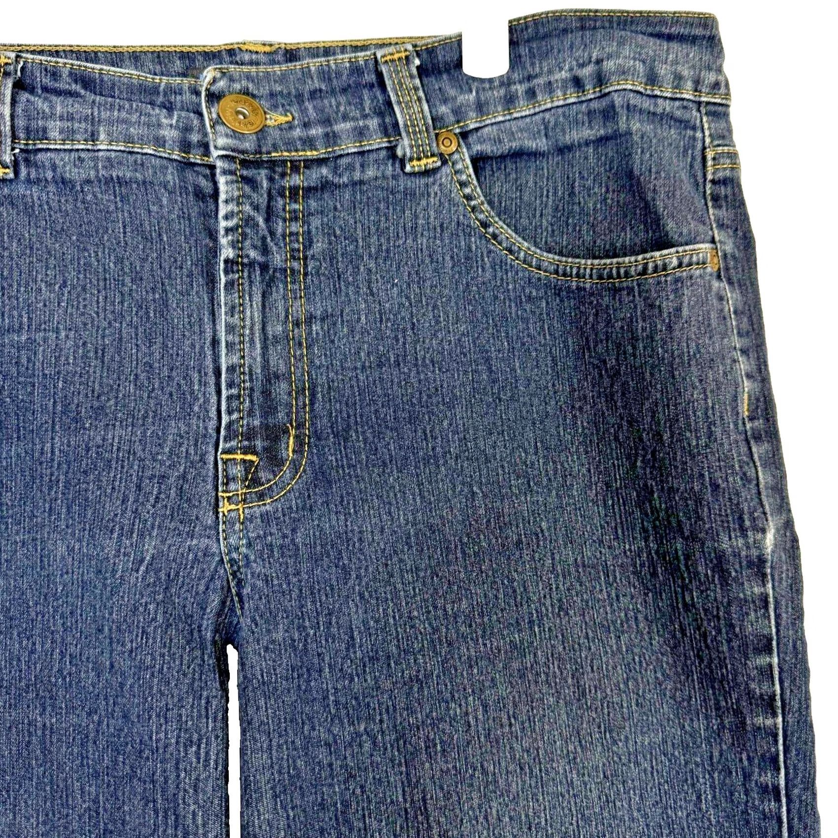 Vintage Relativity Jeans Women's 35 X 28 Blue Denim Stretch High Rise Straight Leg Pockets Size 24" / US 00 / IT 34 - 5 Thumbnail