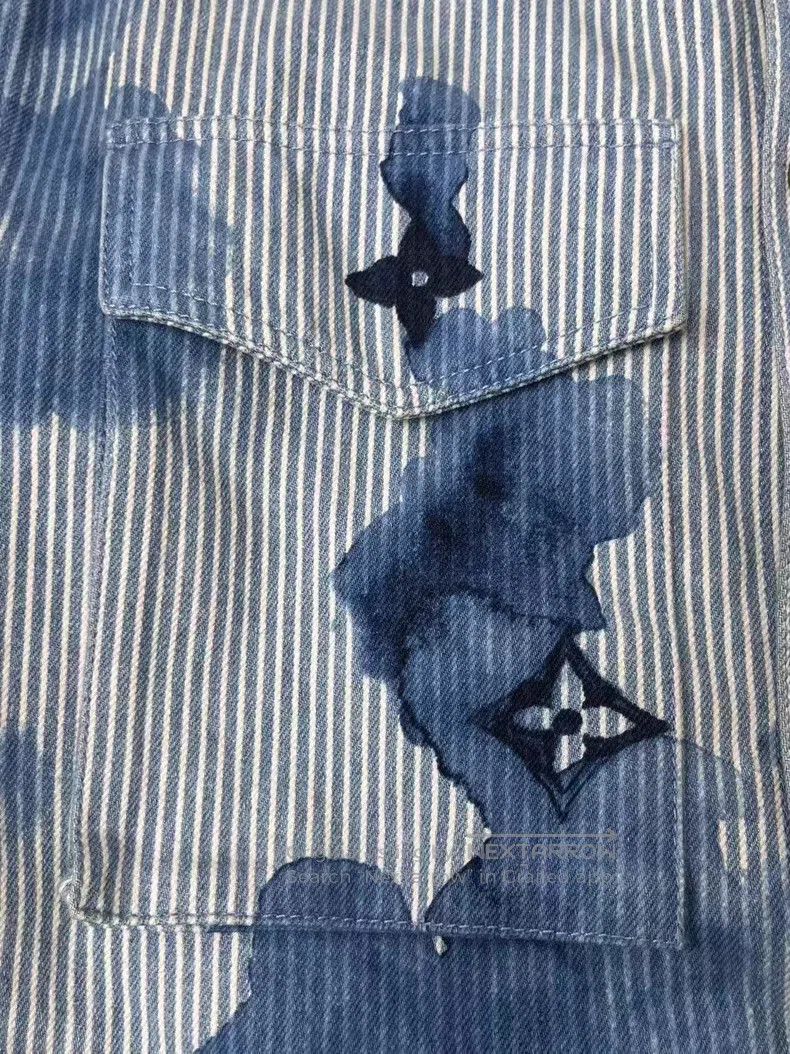 Louis Vuitton Louis Vuitton Striped Logo Print Casual Long Sleeve Shirt Size US M / EU 48-50 / 2 - 3 Thumbnail