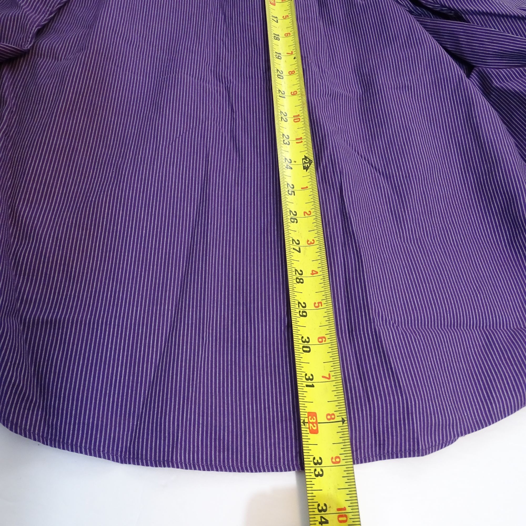 Nordstrom Nordstrom Men Classic Fit Non-Iron Purple Stripe Dress Shirt Size US XXL / EU 58 / 5 - 10 Thumbnail