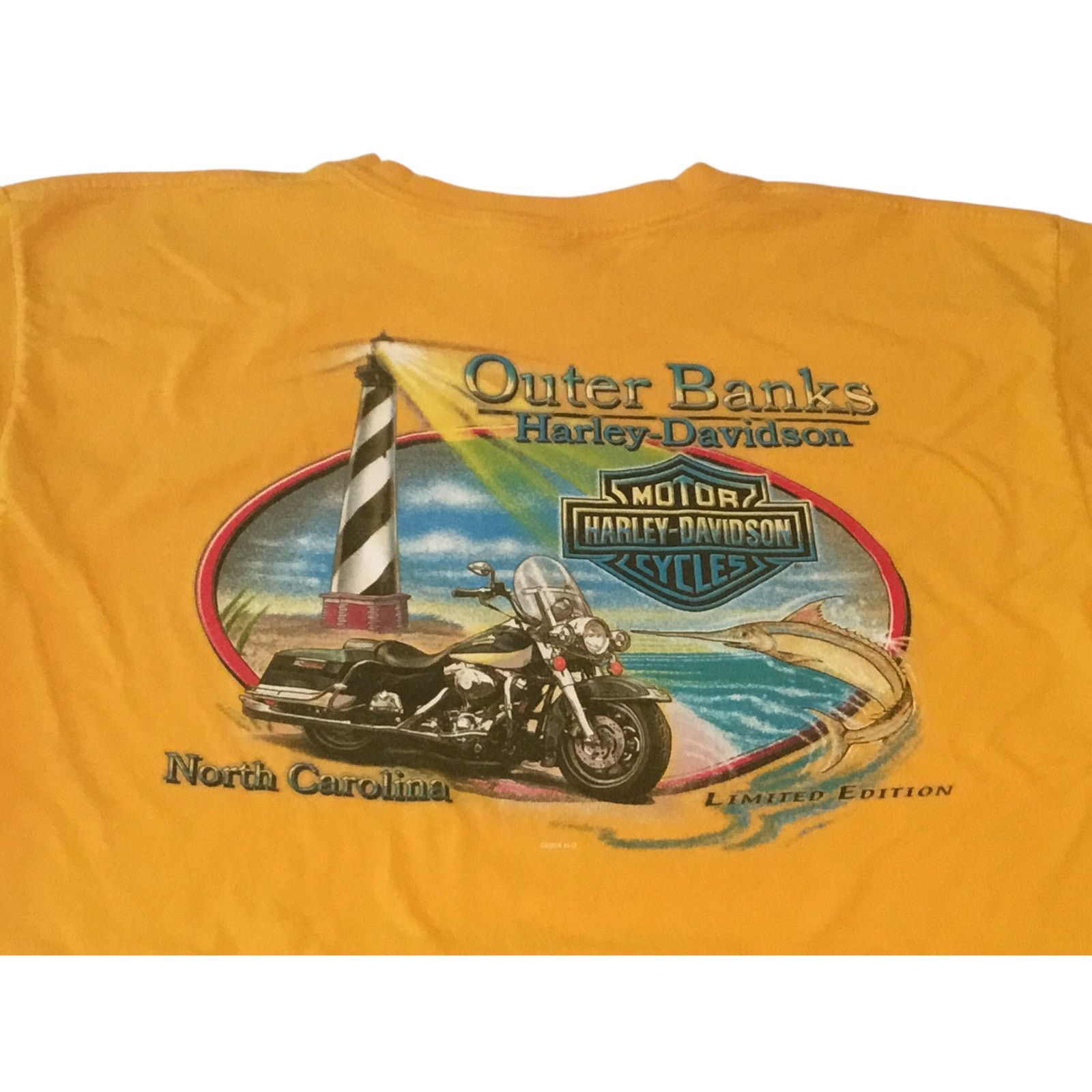 Harley Davidson Harley Davidson T-Shirt XL Gold Outer Banks No Carolina XL Size US XL / EU 56 / 4 - 4 Thumbnail