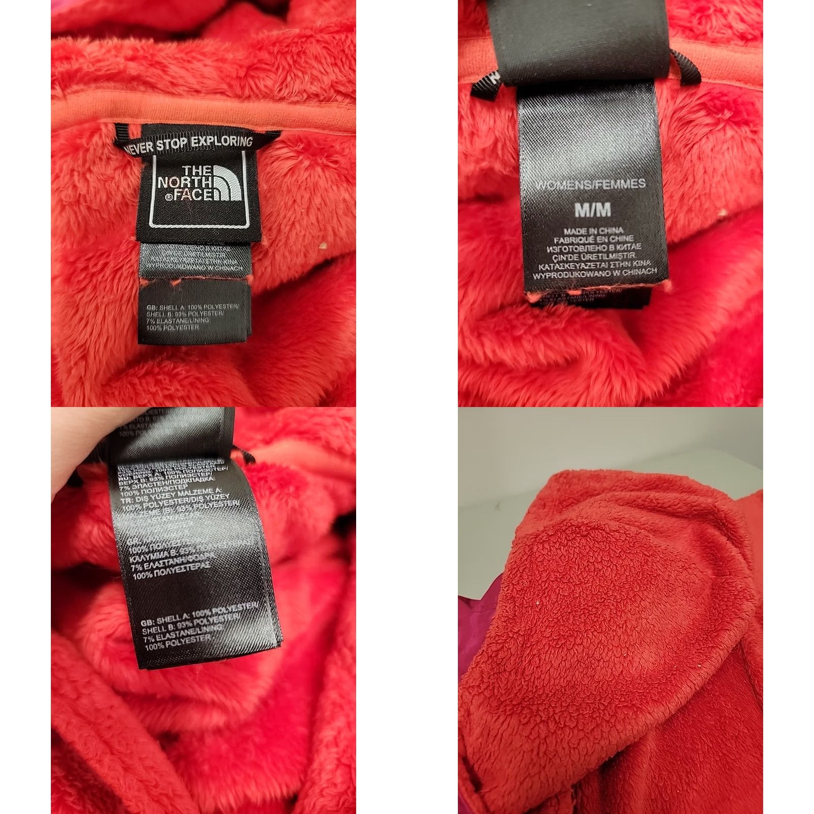 The North Face The North Face Oso Hooded Fleece Women's M Red Pink Full Zip Jacket Size M / US 6-8 / IT 42-44 - 8 Thumbnail
