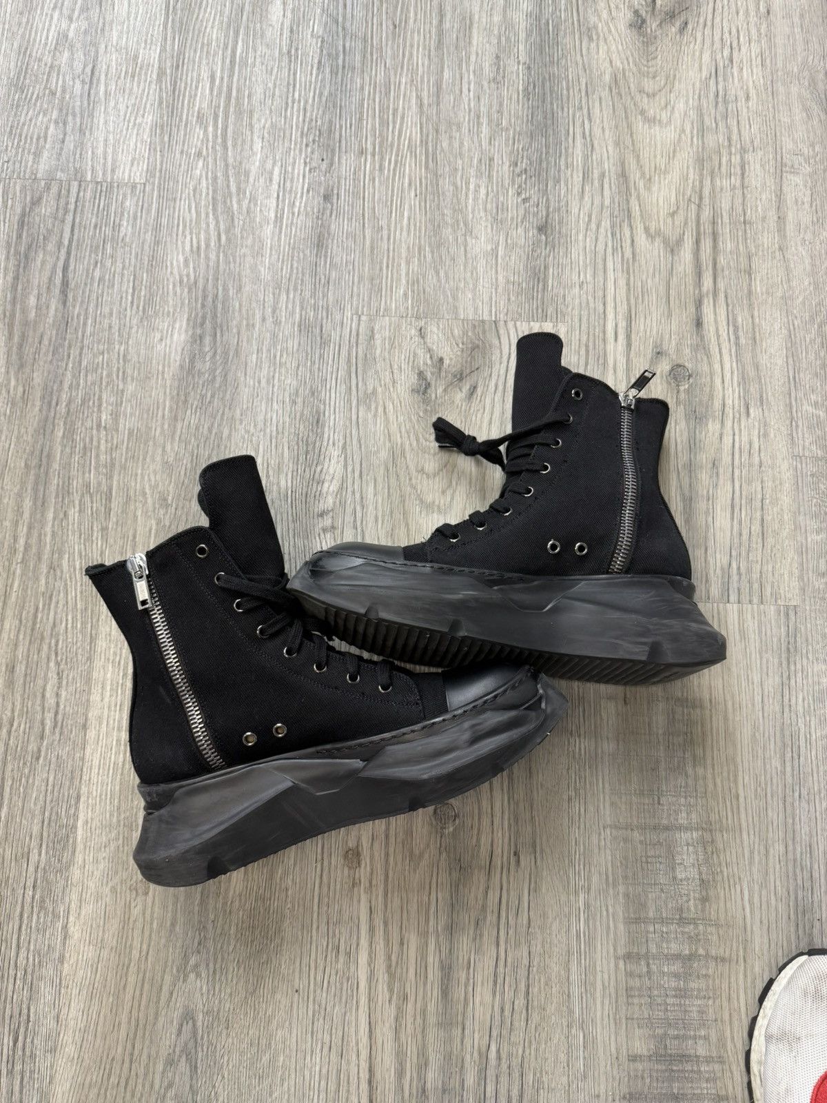 Rick Owens Rick Owens - DRKSHADOW Abstract High Top Sneakers (Canvas) Size US 8 / EU 41 - 4 Thumbnail