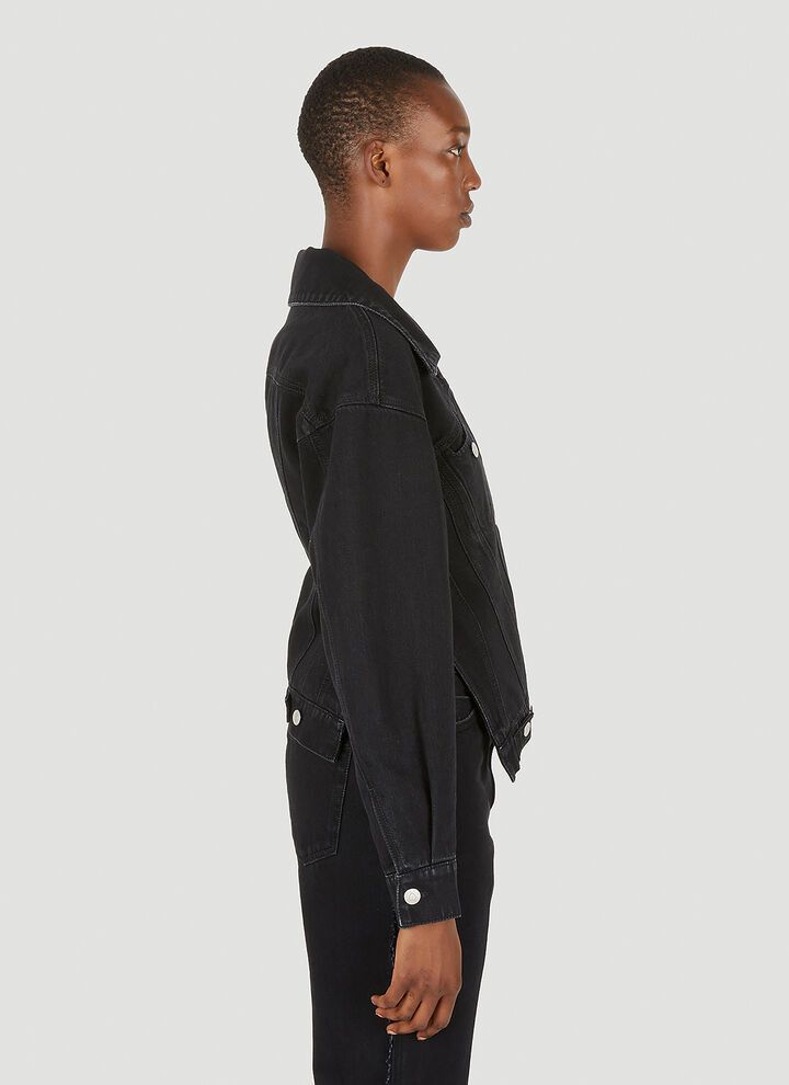 Alexander McQueen o1y0325 Denim Jacket in Black Size XS / US 0-2 / IT 36-38 - 3 Thumbnail