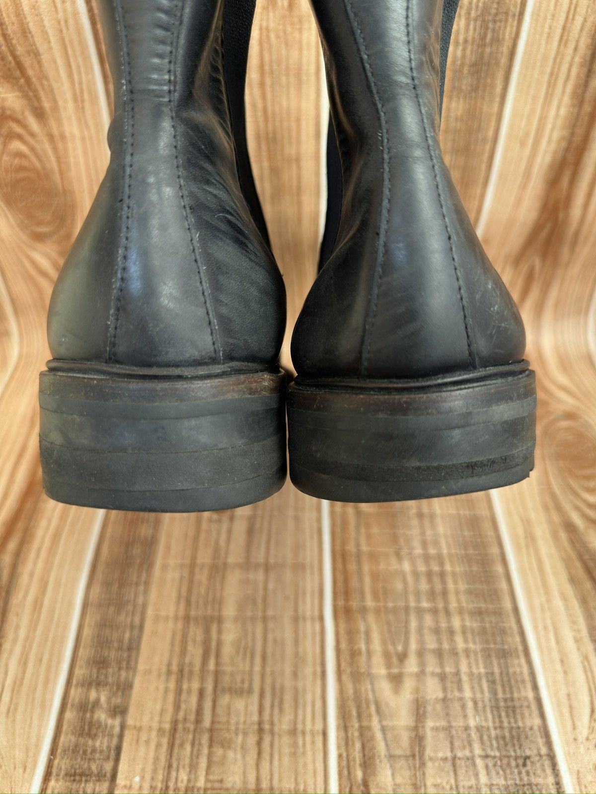 Prada Prada Black Leather Mens Vintage Chelsea Boots Size US 9 / EU 42 - 12 Thumbnail